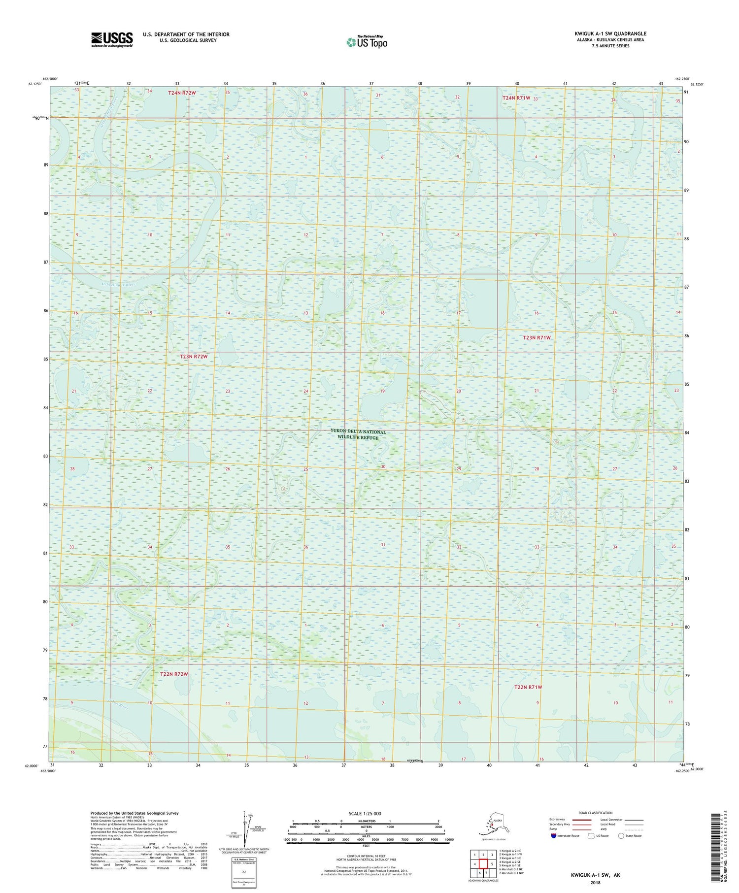 Kwiguk A-1 SW Alaska US Topo Map Image