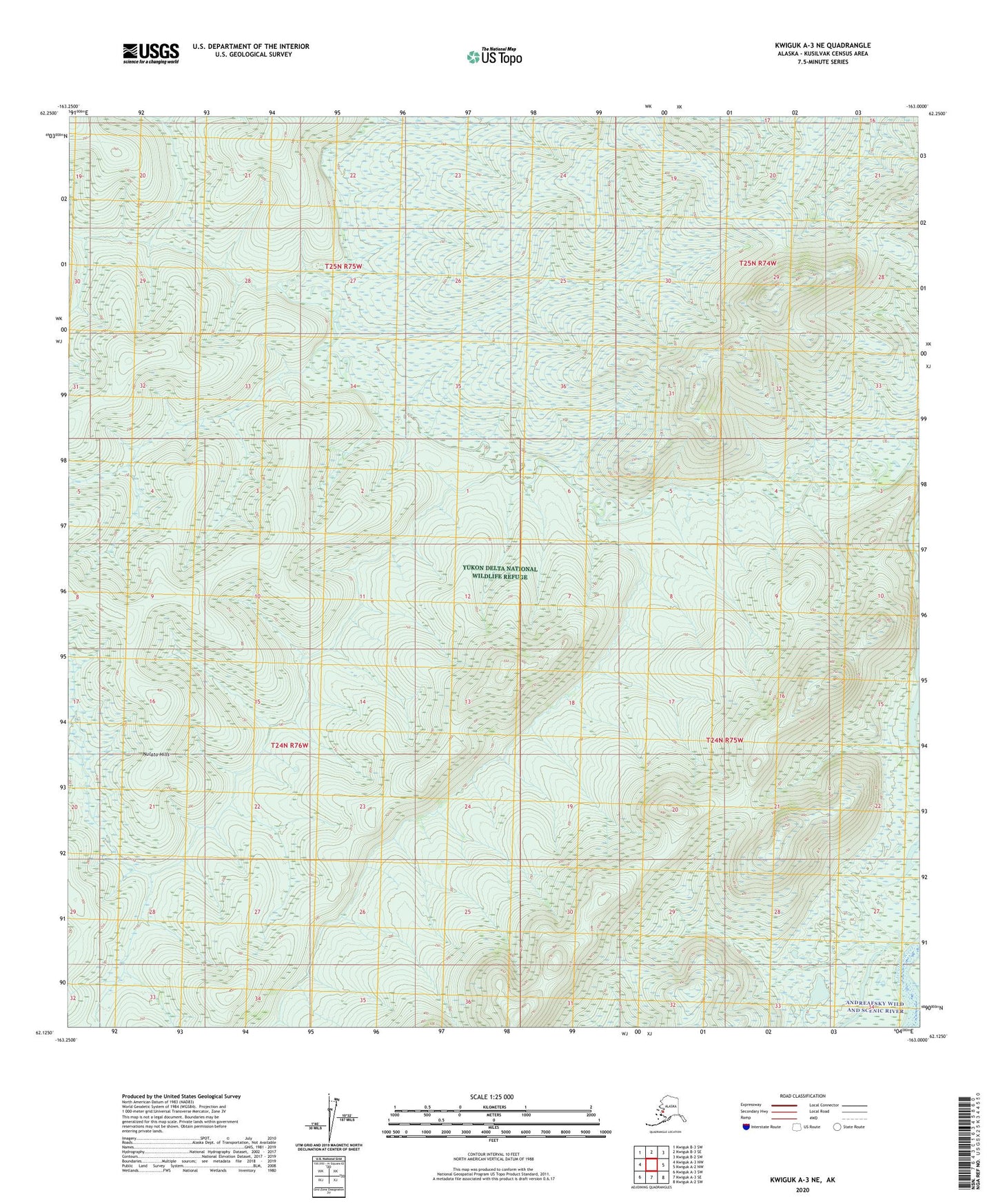 Kwiguk A-3 NE Alaska US Topo Map Image