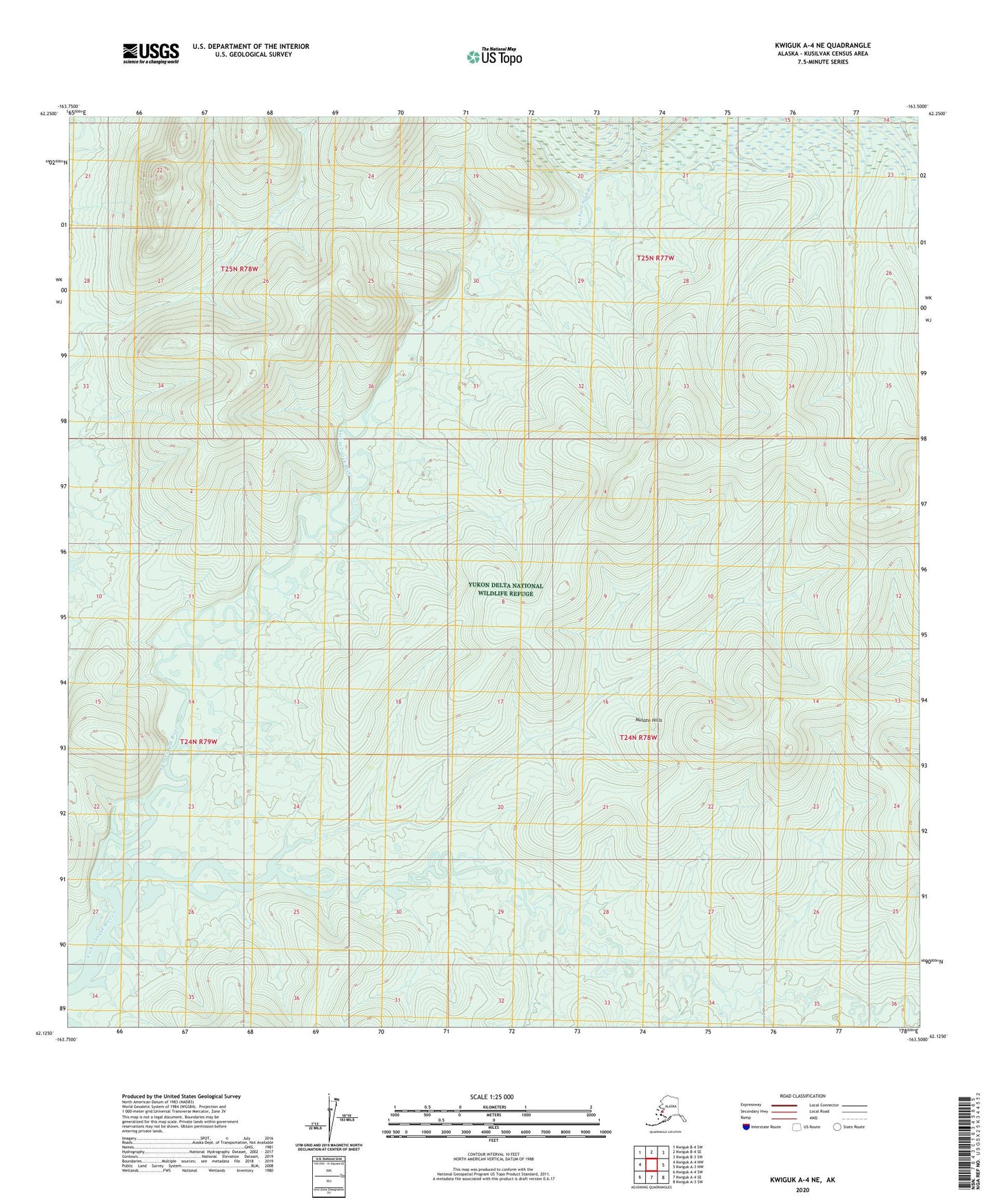 Kwiguk A-4 NE Alaska US Topo Map Image