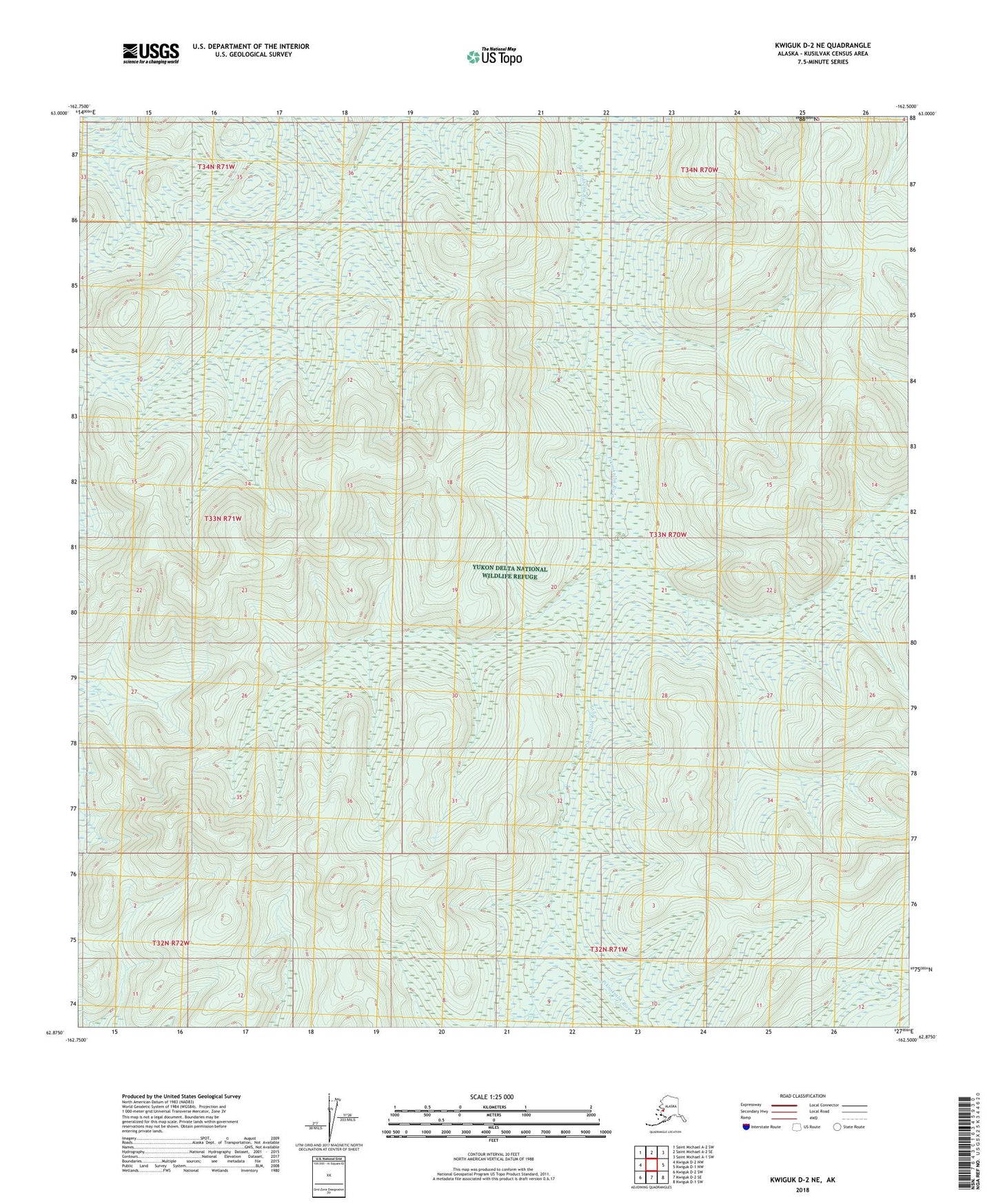 Kwiguk D-2 NE Alaska US Topo Map Image