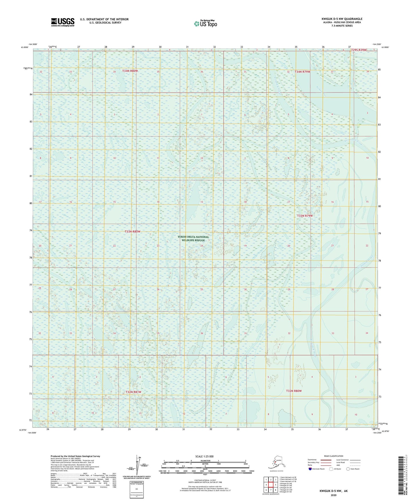Kwiguk D-5 NW Alaska US Topo Map Image