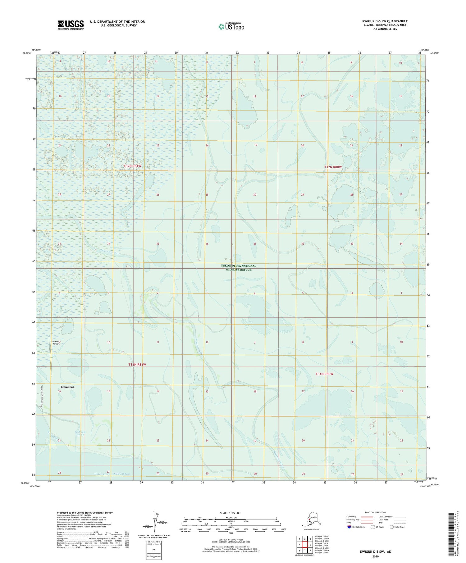 Kwiguk D-5 SW Alaska US Topo Map Image