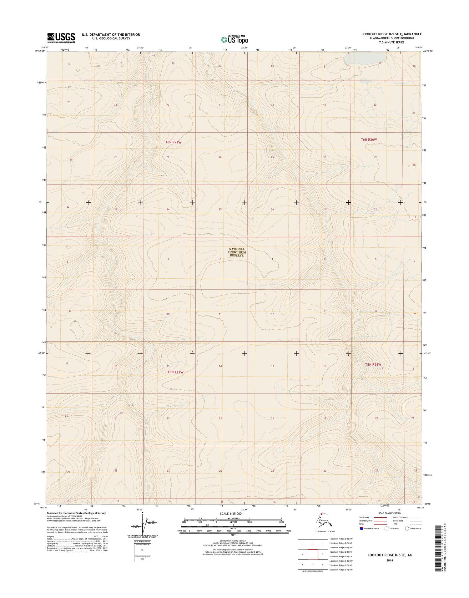 Lookout Ridge D-5 SE Alaska US Topo Map Image