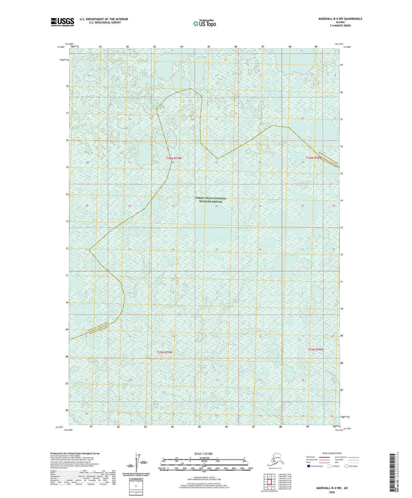 Marshall B-4 NW Alaska US Topo Map Image