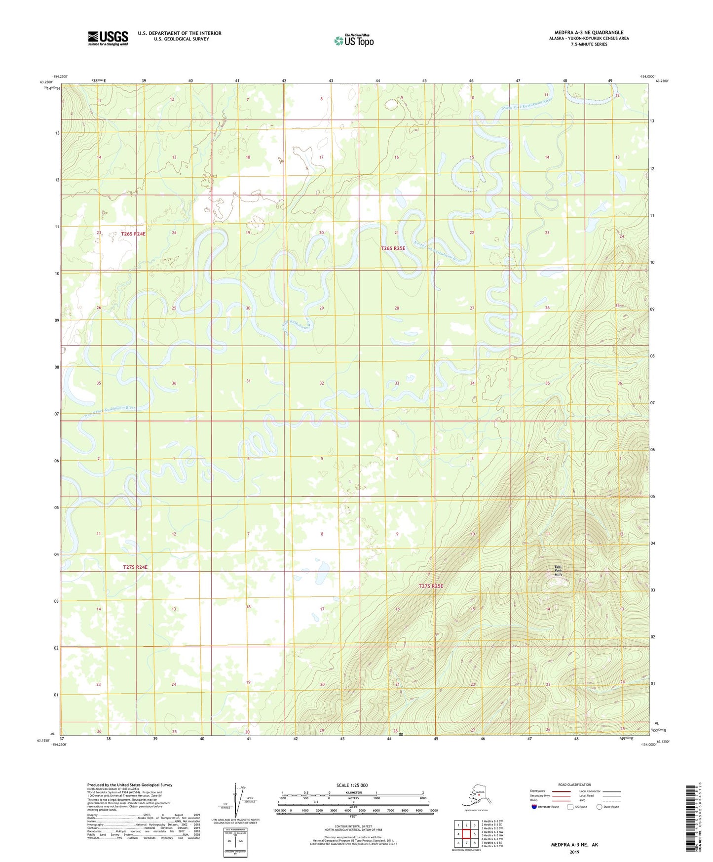Medfra A-3 NE Alaska US Topo Map Image