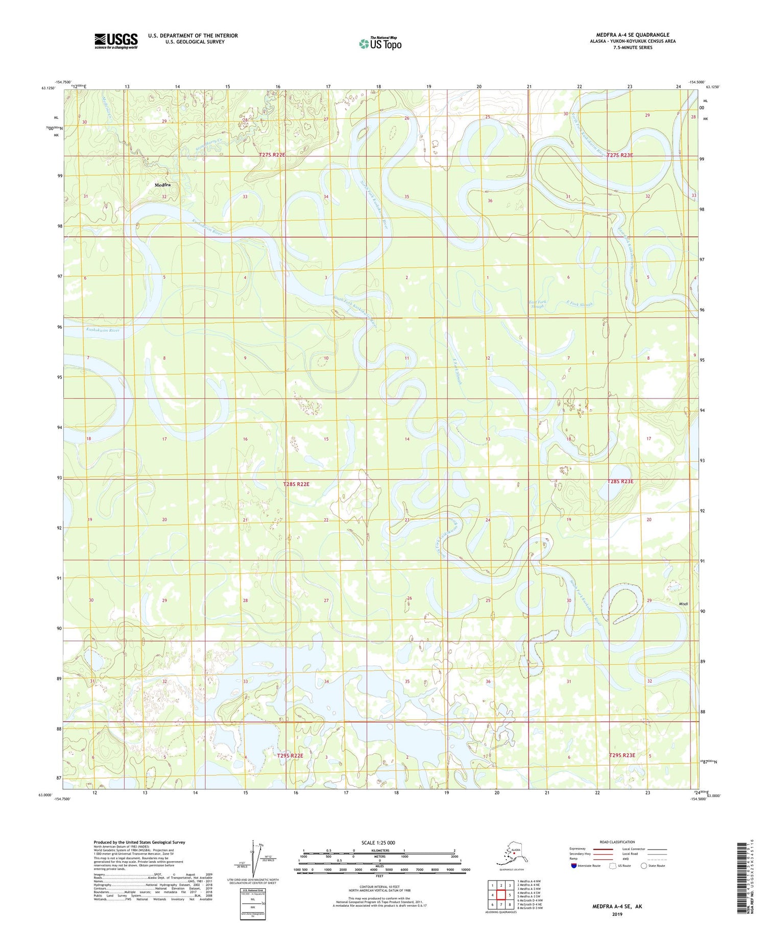 Medfra A-4 SE Alaska US Topo Map Image