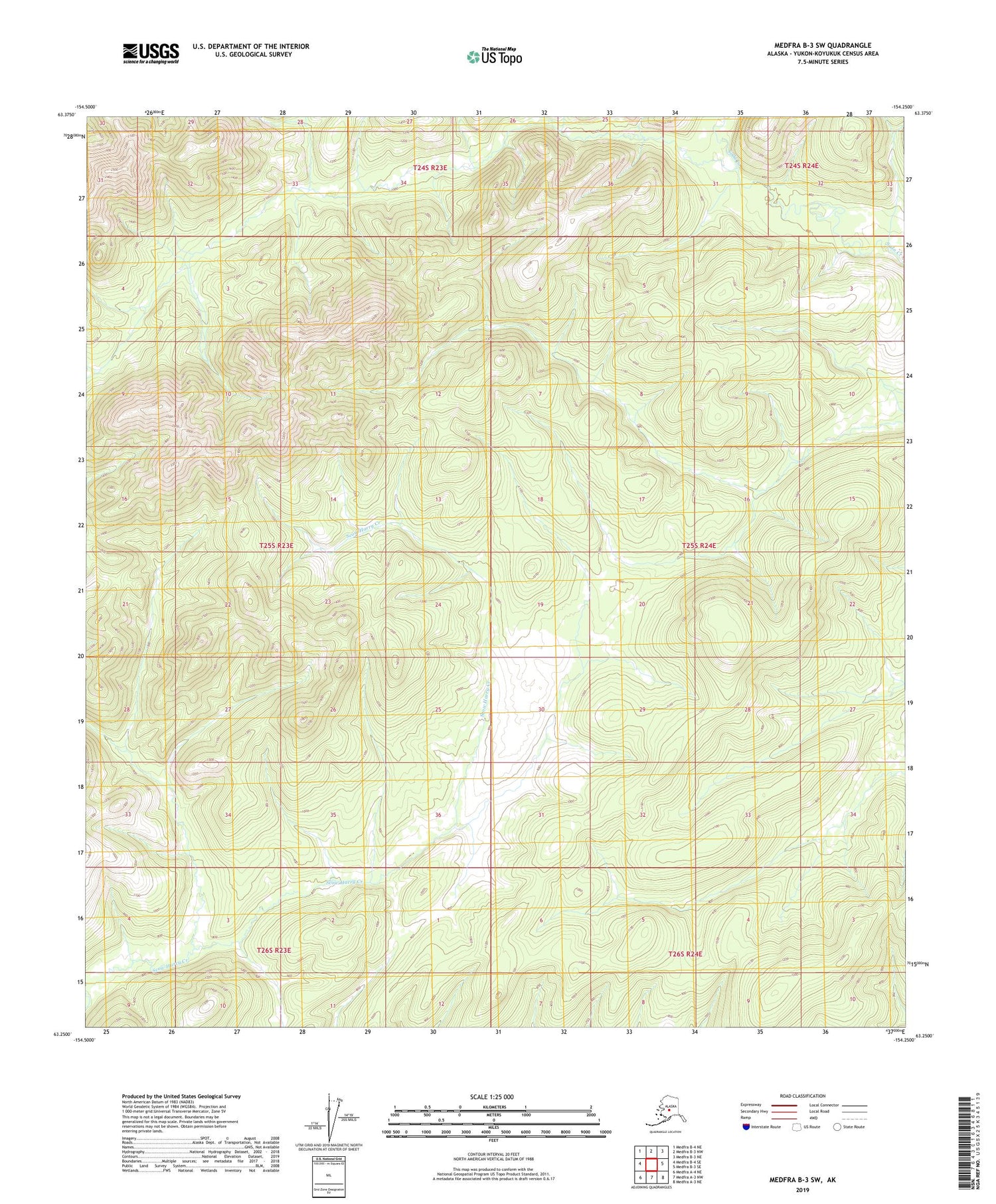 Medfra B-3 SW Alaska US Topo Map Image