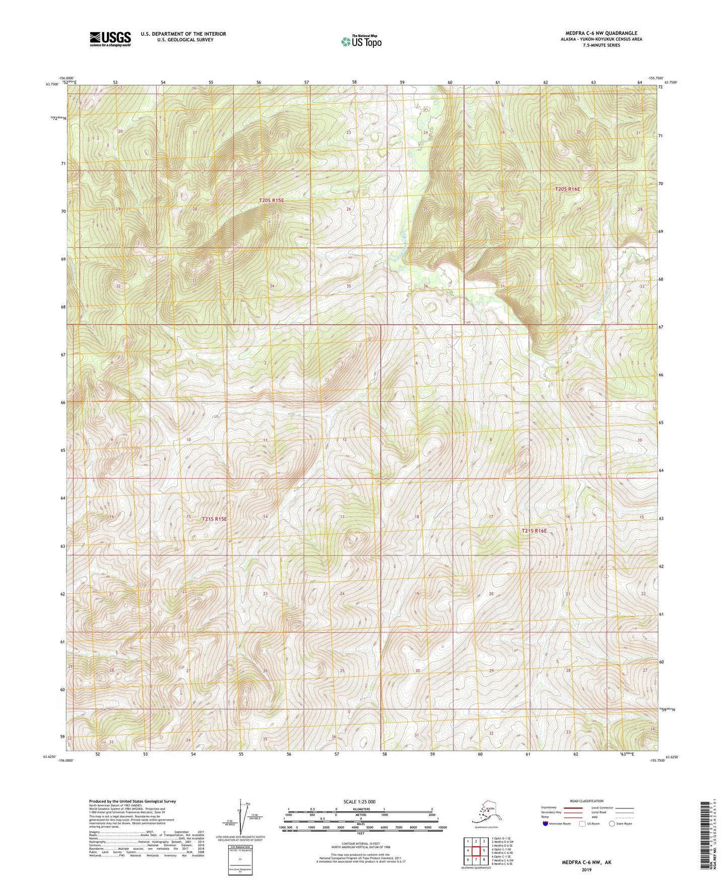 Medfra C-6 NW Alaska US Topo Map Image