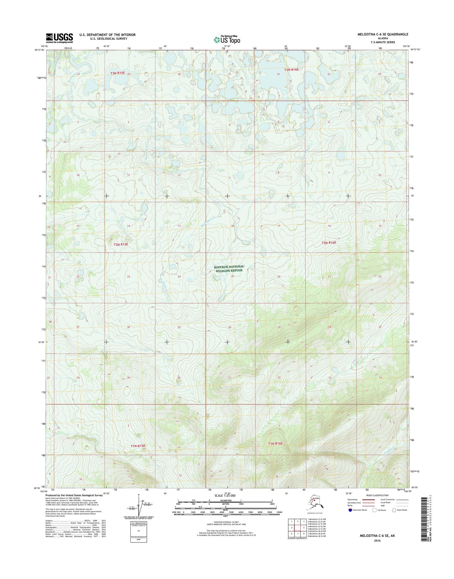 Melozitna C-6 SE Alaska US Topo Map Image