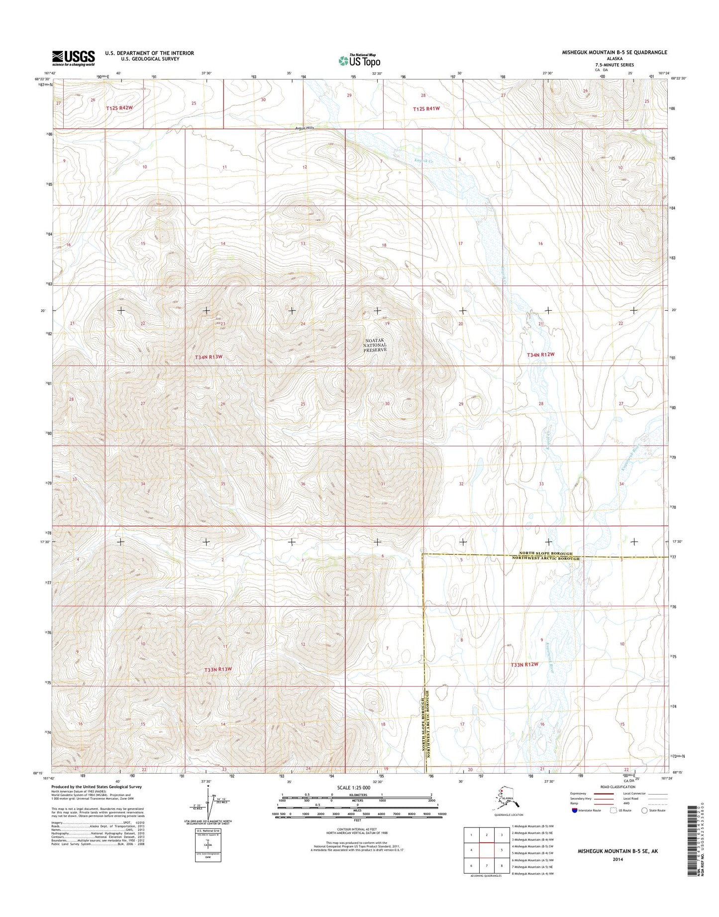 Misheguk Mountain B-5 SE Alaska US Topo Map Image