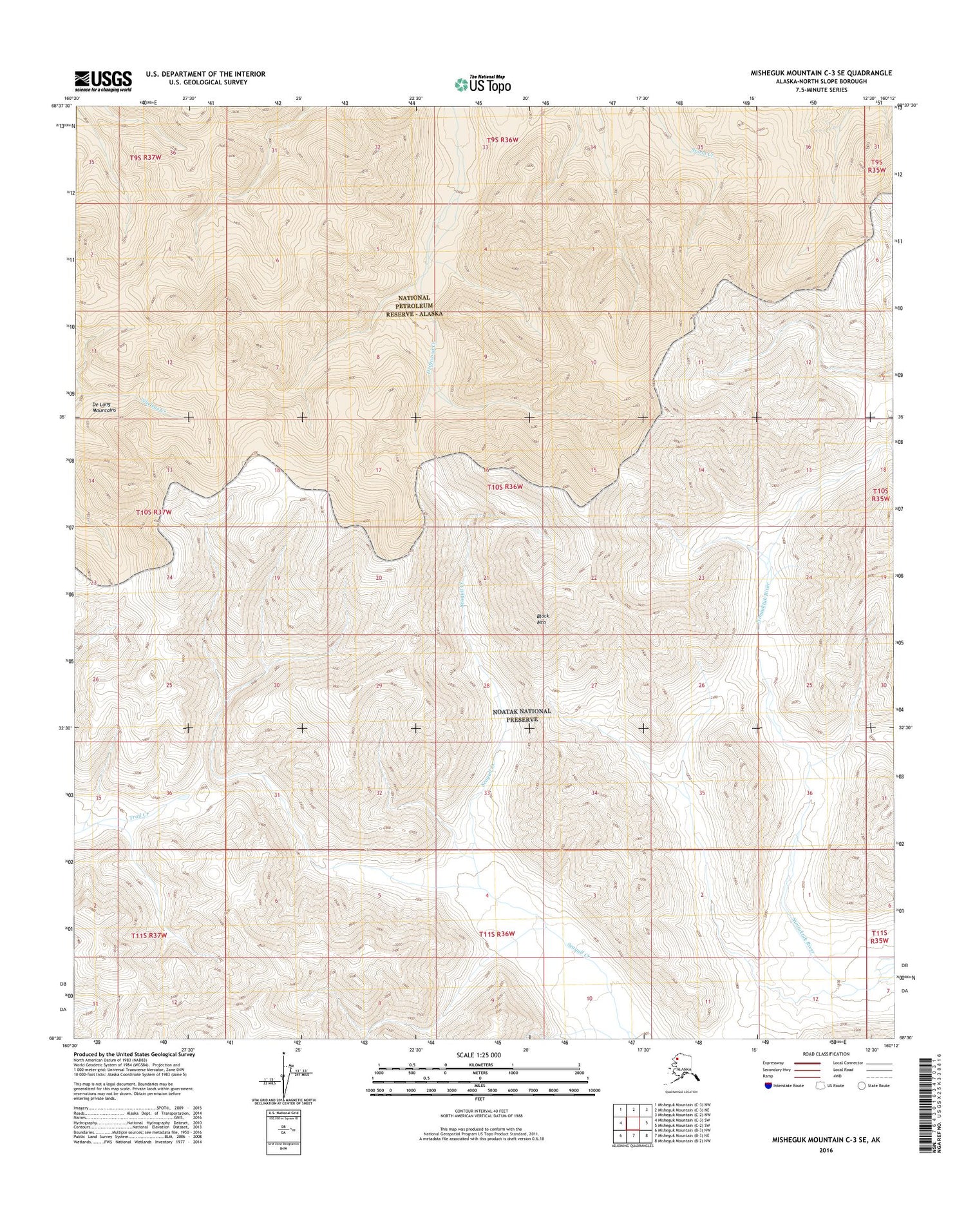 Misheguk Mountain C-3 SE Alaska US Topo Map Image