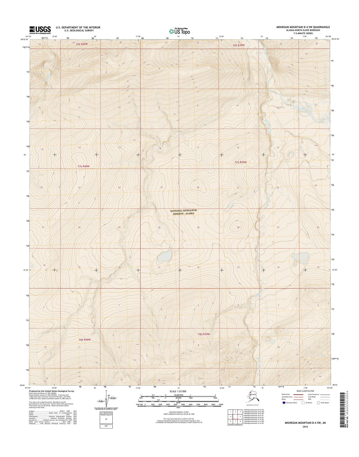 Misheguk Mountain D-4 SW Alaska US Topo Map Image