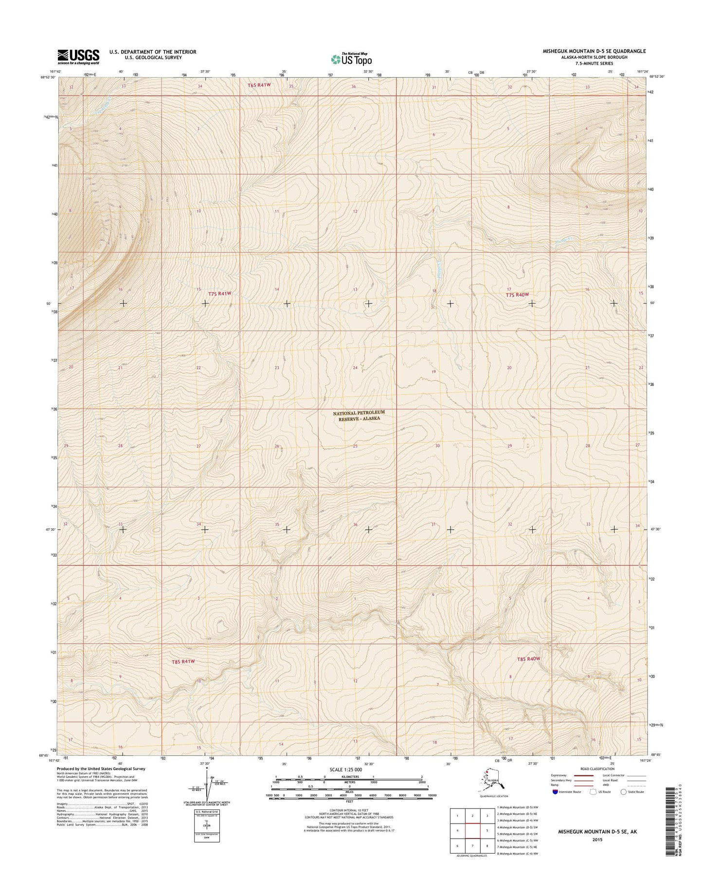 Misheguk Mountain D-5 SE Alaska US Topo Map Image