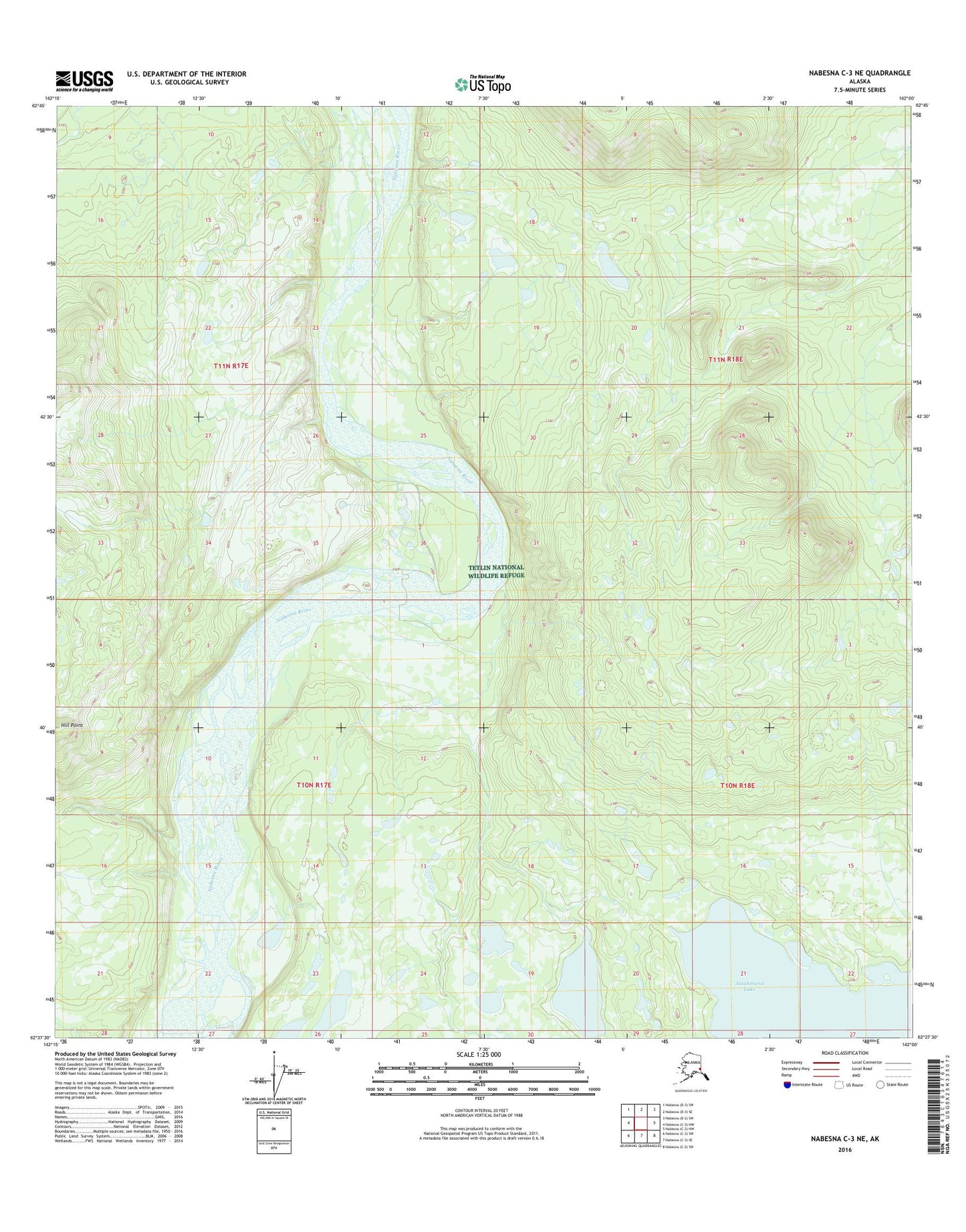 Nabesna C-3 NE Alaska US Topo Map Image