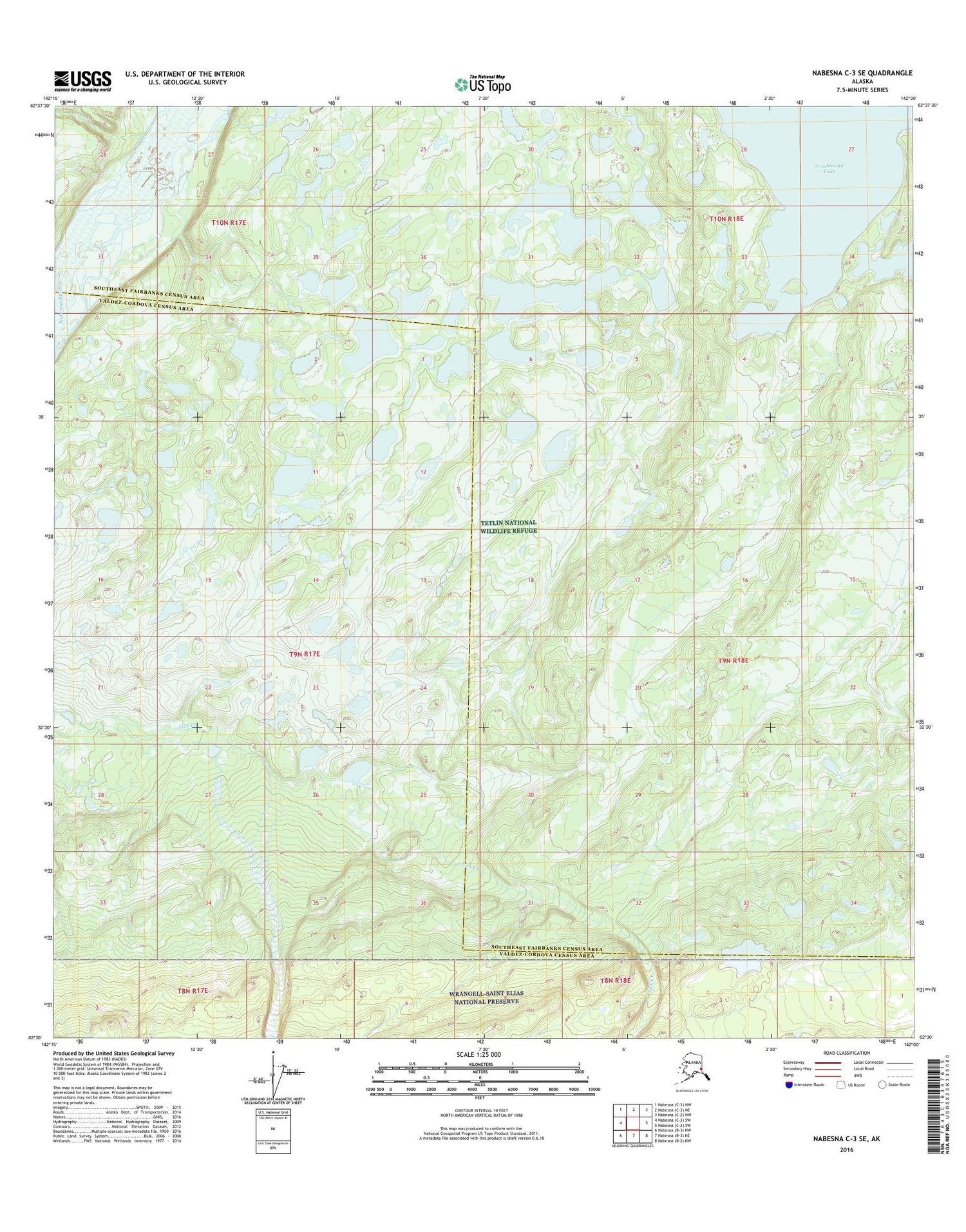Nabesna C-3 SE Alaska US Topo Map Image