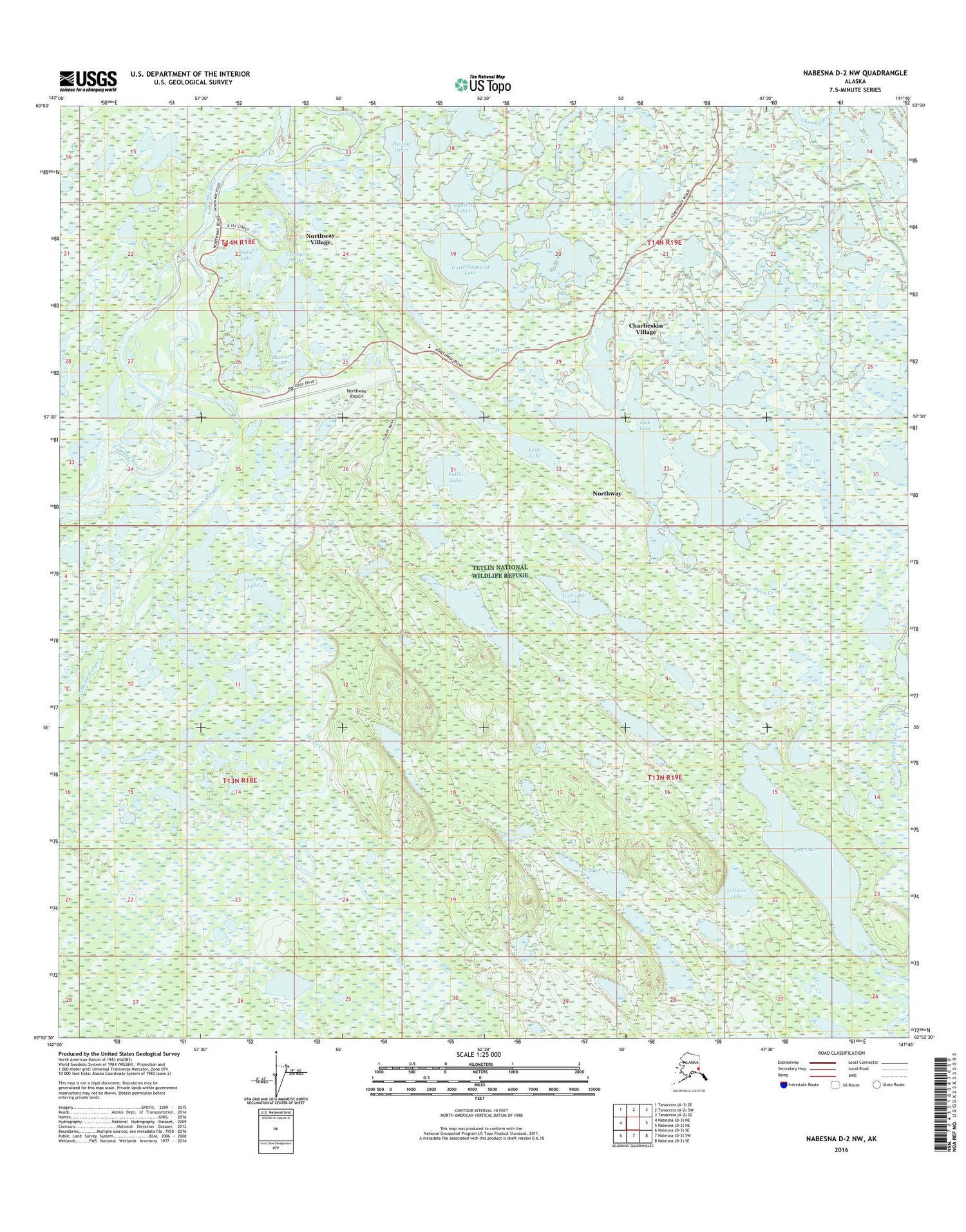 Nabesna D-2 NW Alaska US Topo Map Image