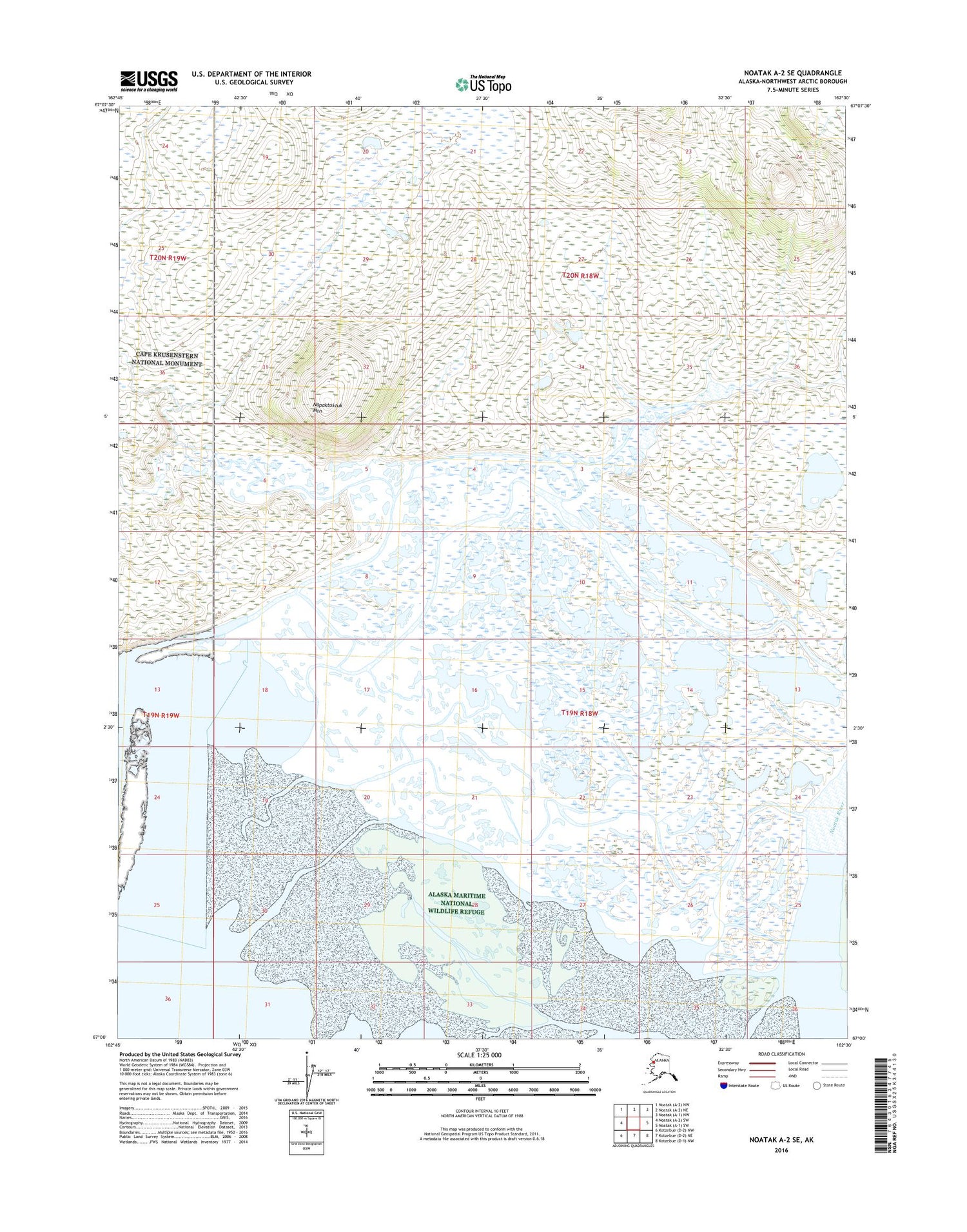 Noatak A-2 SE Alaska US Topo Map Image