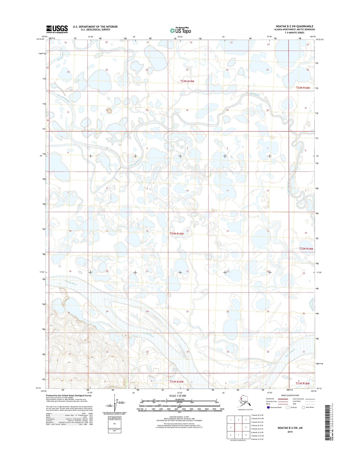 Noatak B-2 SW Alaska US Topo Map Image