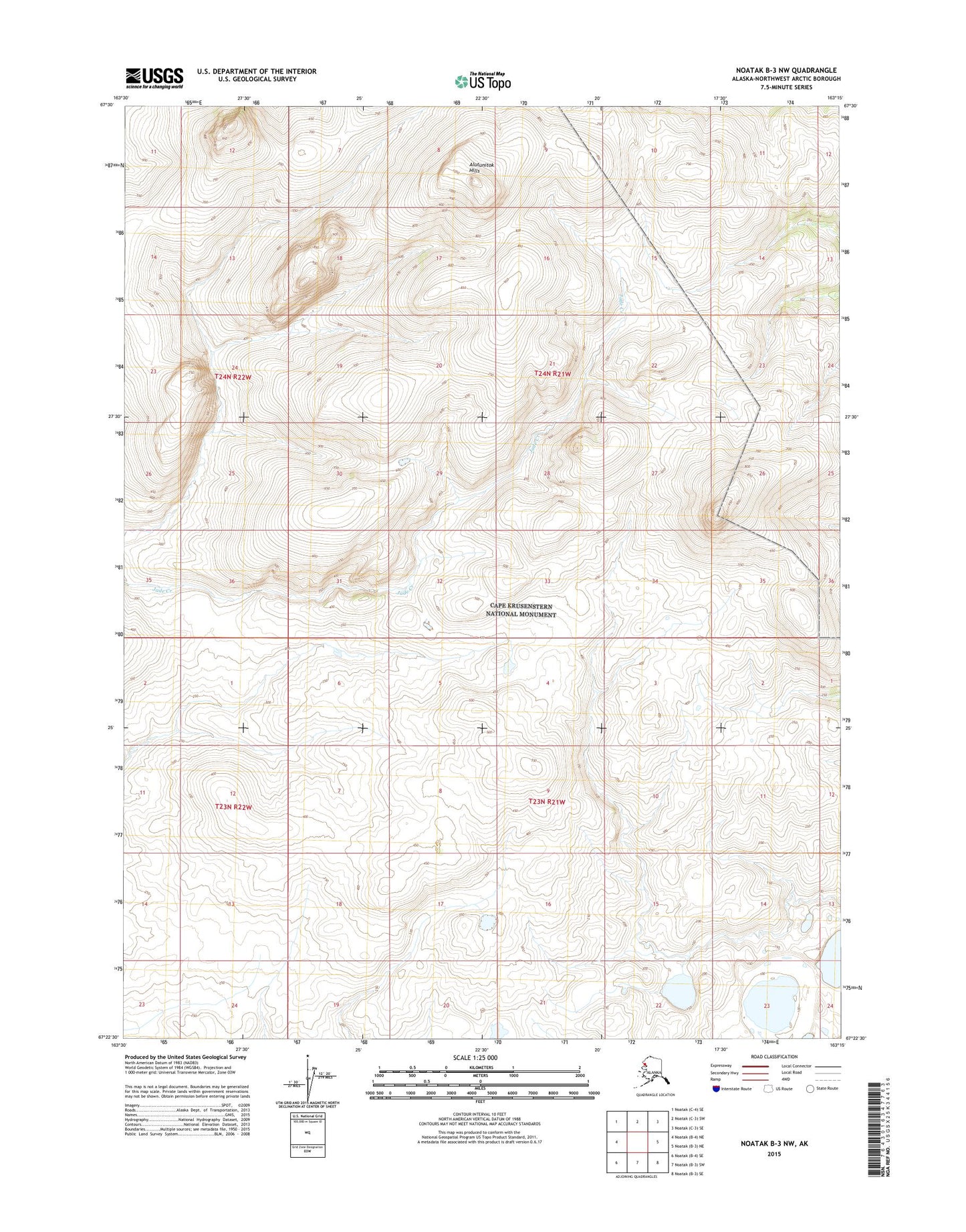 Noatak B-3 NW Alaska US Topo Map Image