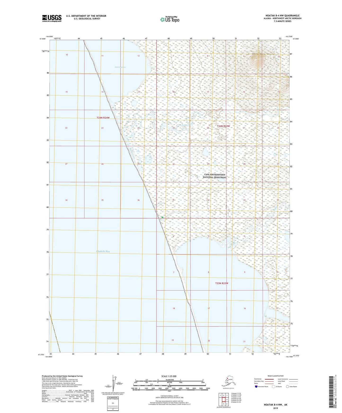 Noatak B-4 NW Alaska US Topo Map Image