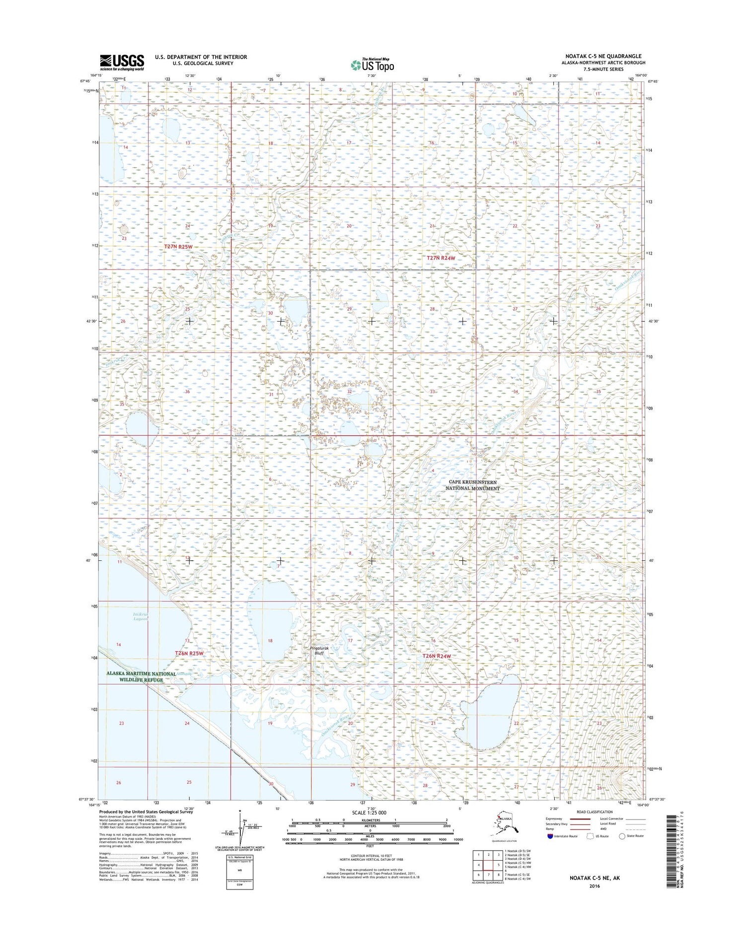 Noatak C-5 NE Alaska US Topo Map Image