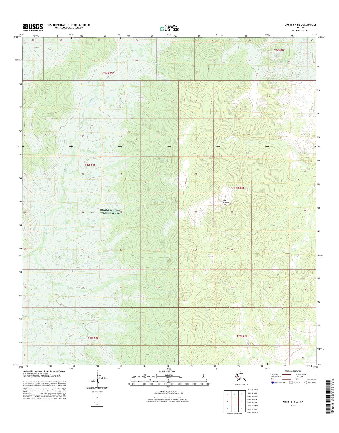 Ophir B-4 SE Alaska US Topo Map Image