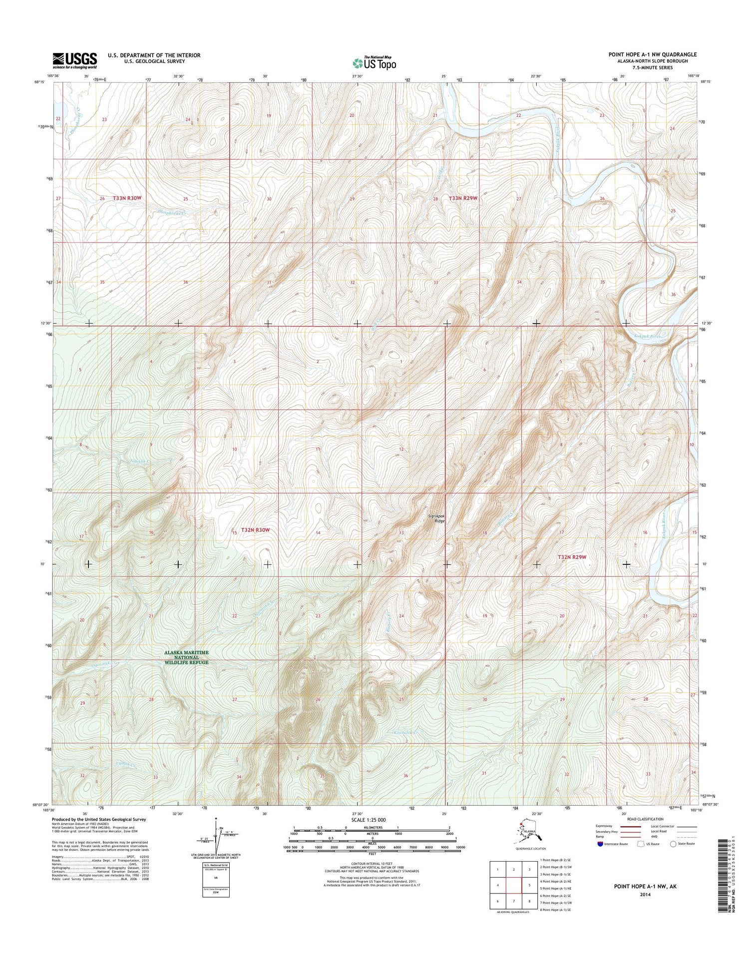 Point Hope A-1 NW Alaska US Topo Map Image