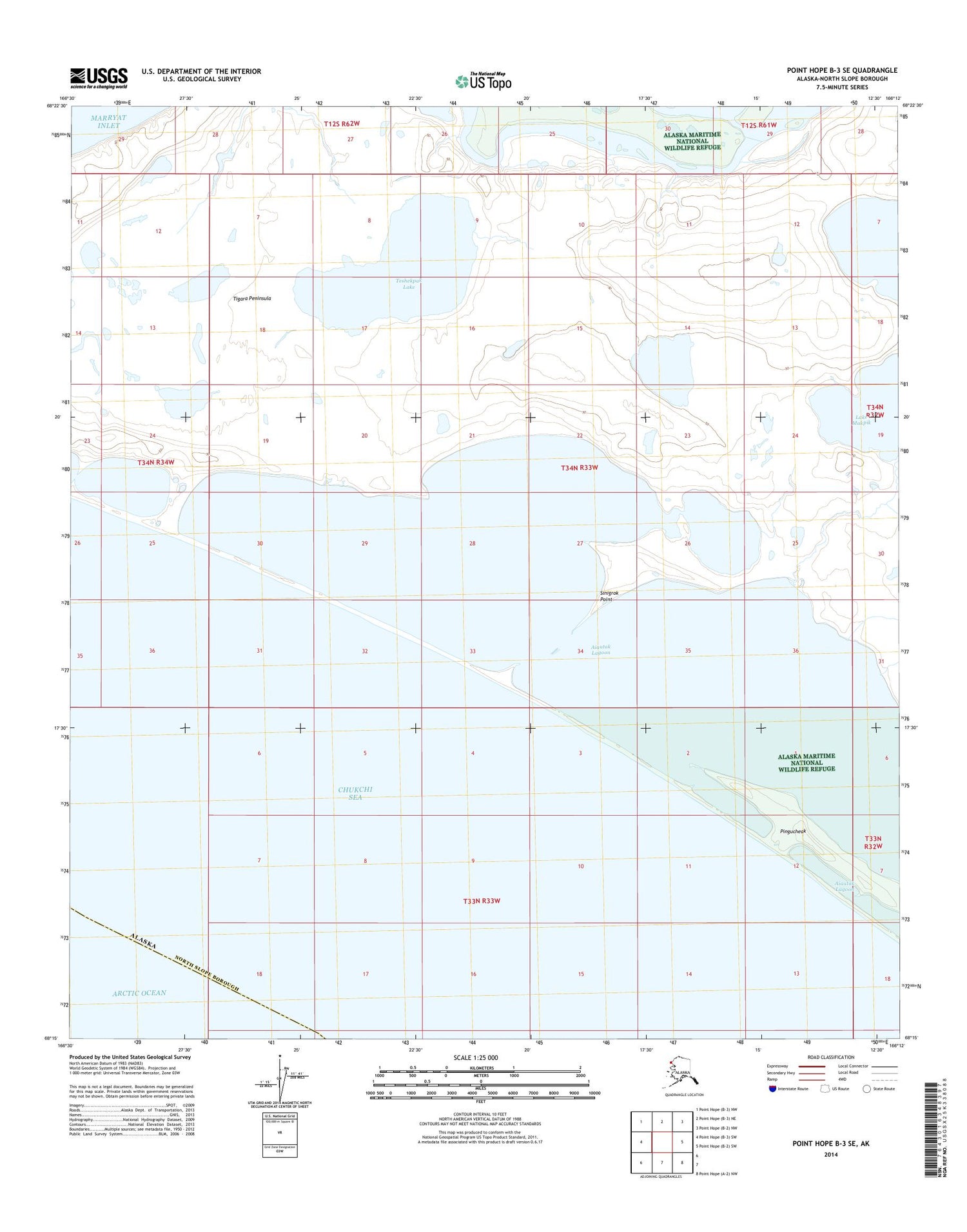 Point Hope B-3 SE Alaska US Topo Map Image