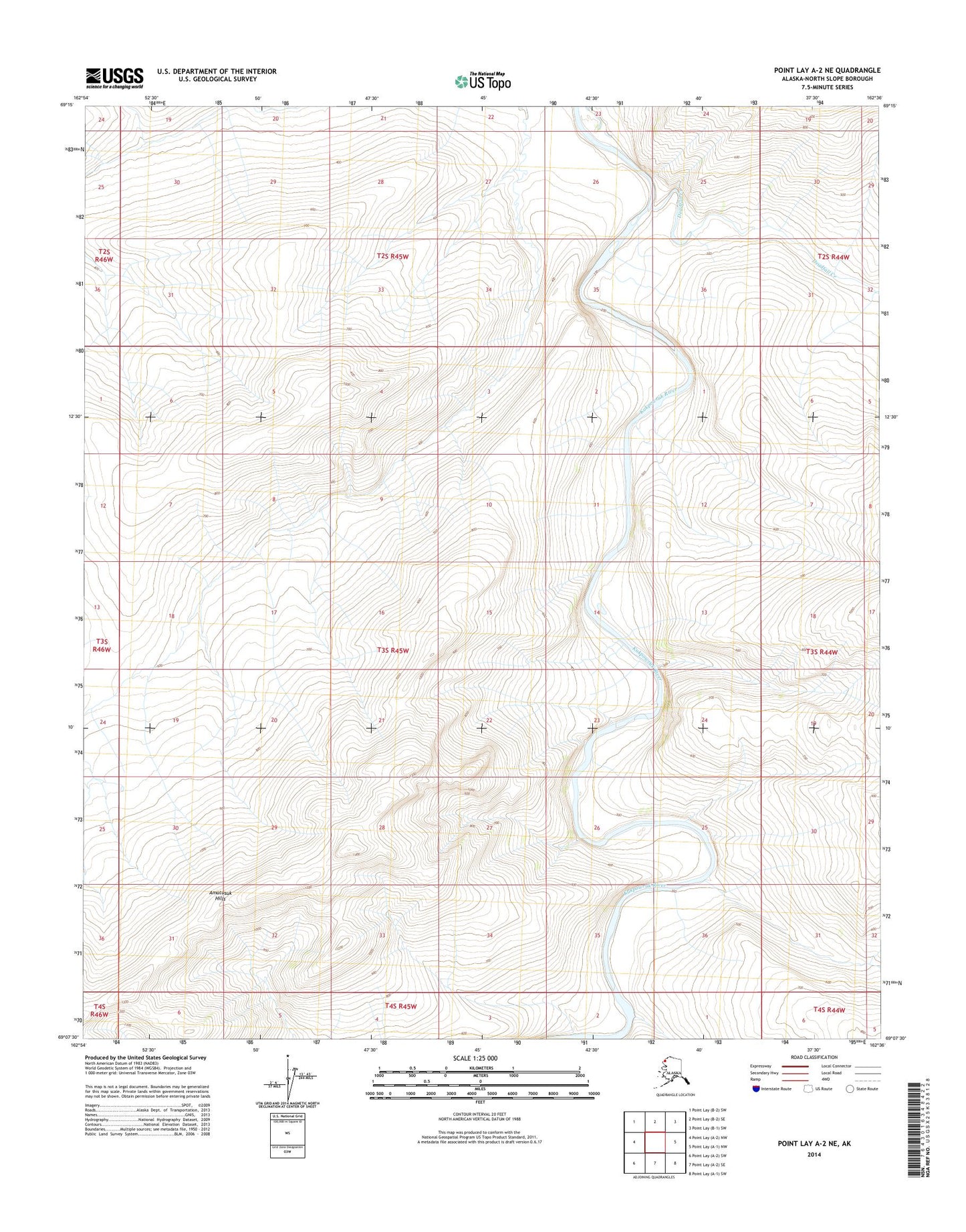 Point Lay A-2 NE Alaska US Topo Map Image