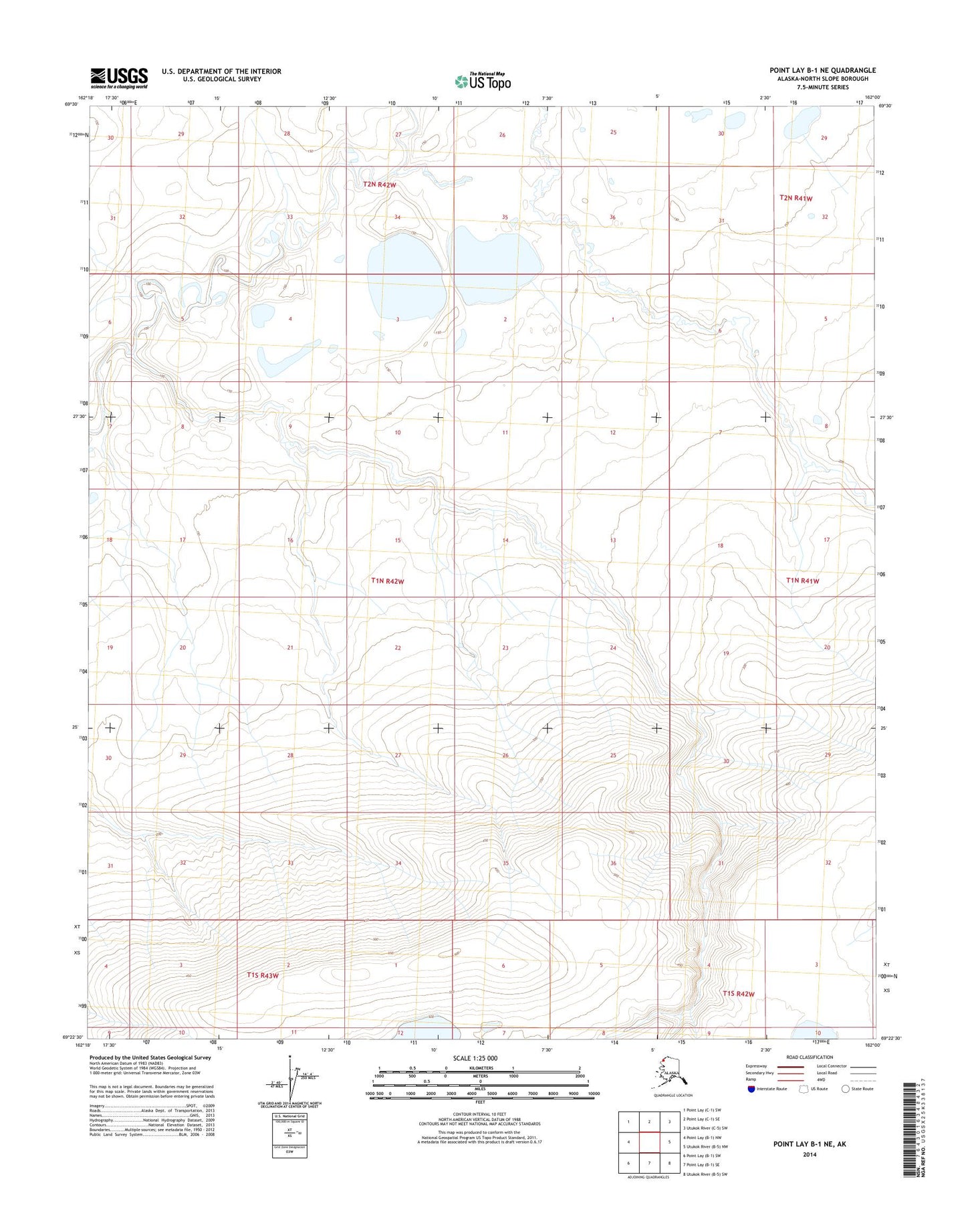 Point Lay B-1 NE Alaska US Topo Map Image