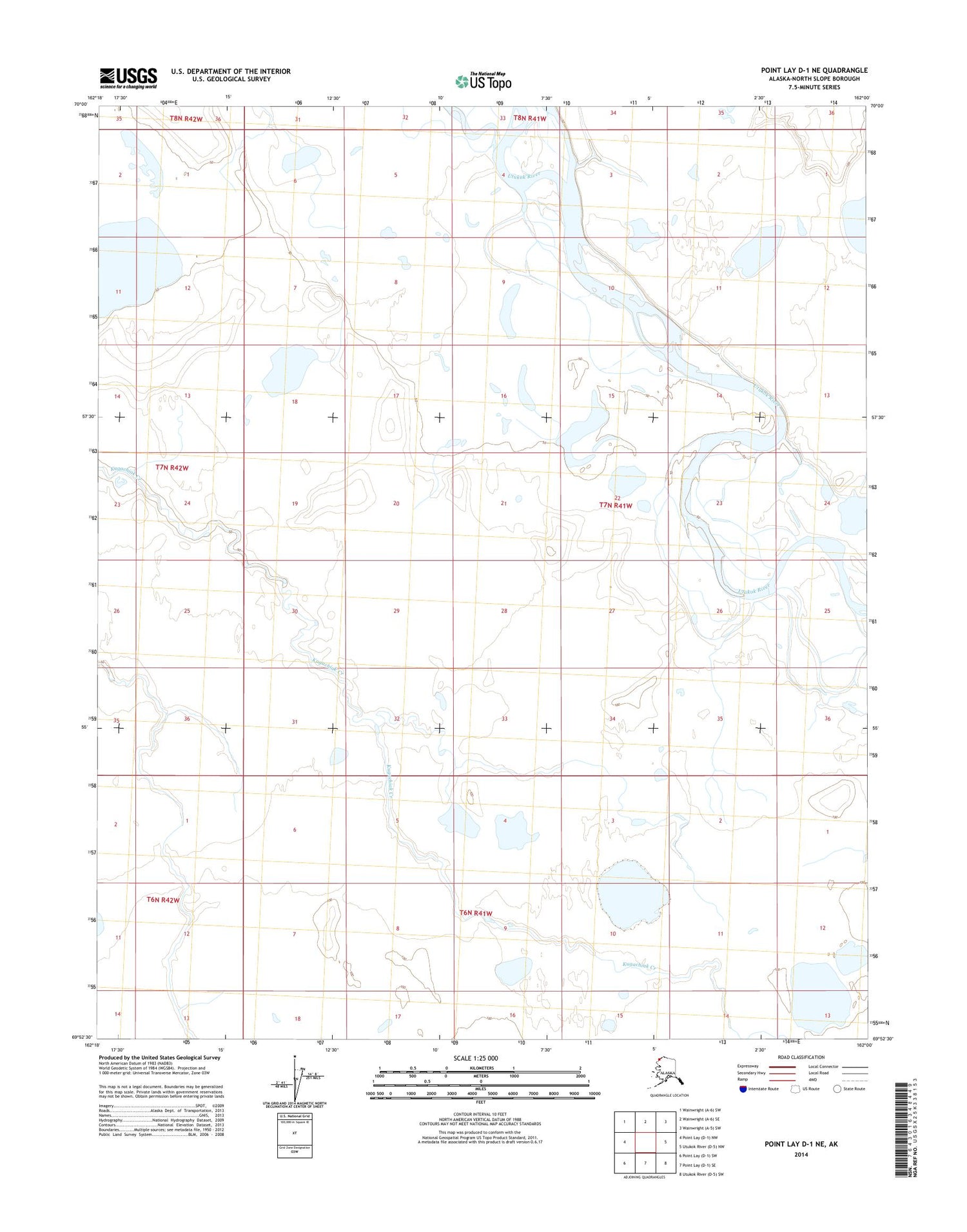 Point Lay D-1 NE Alaska US Topo Map Image