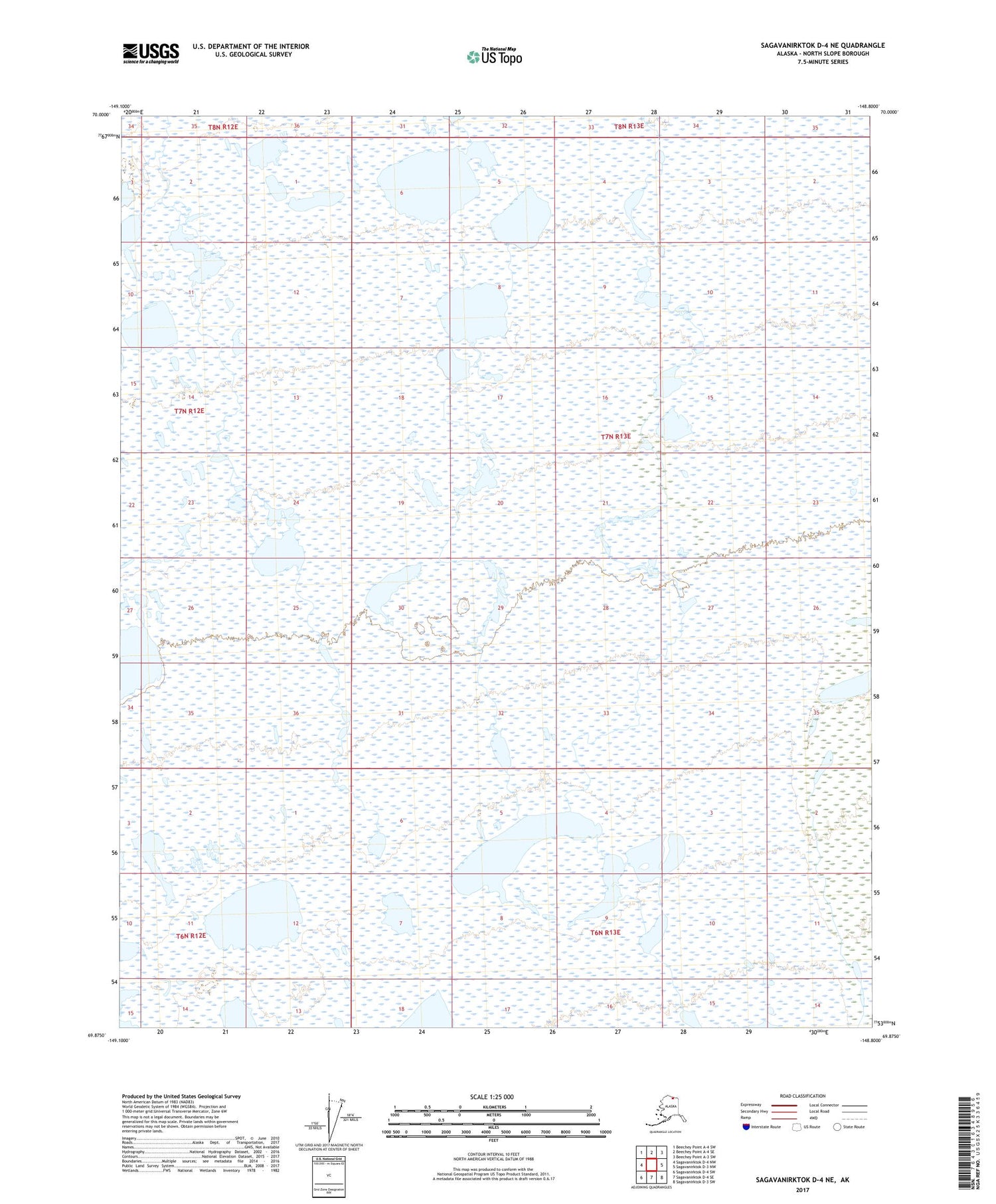 Sagavanirktok D-4 NE Alaska US Topo Map Image