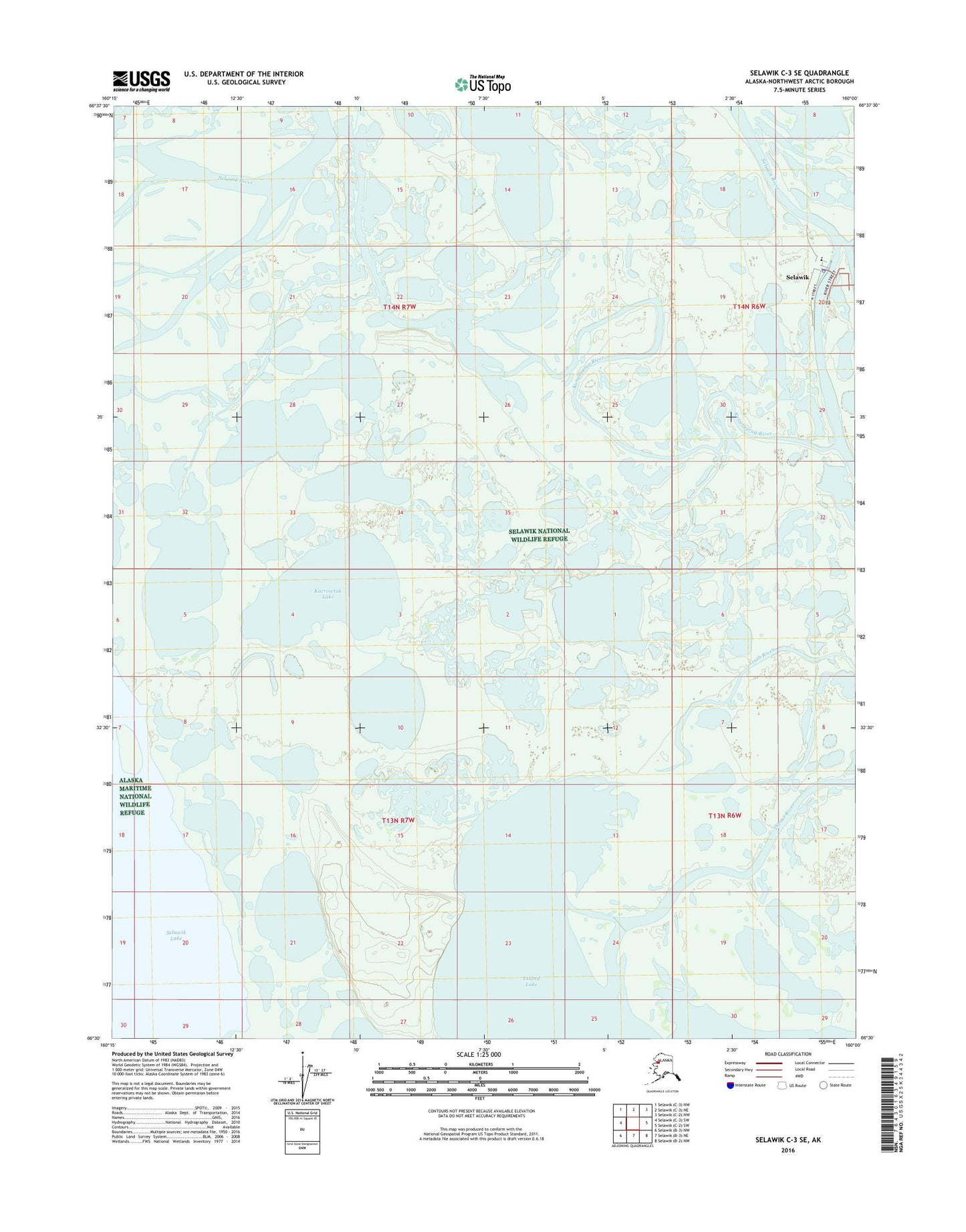 Selawik C 3 Se Alaska Us Topo Map Mytopo Map Store 1730