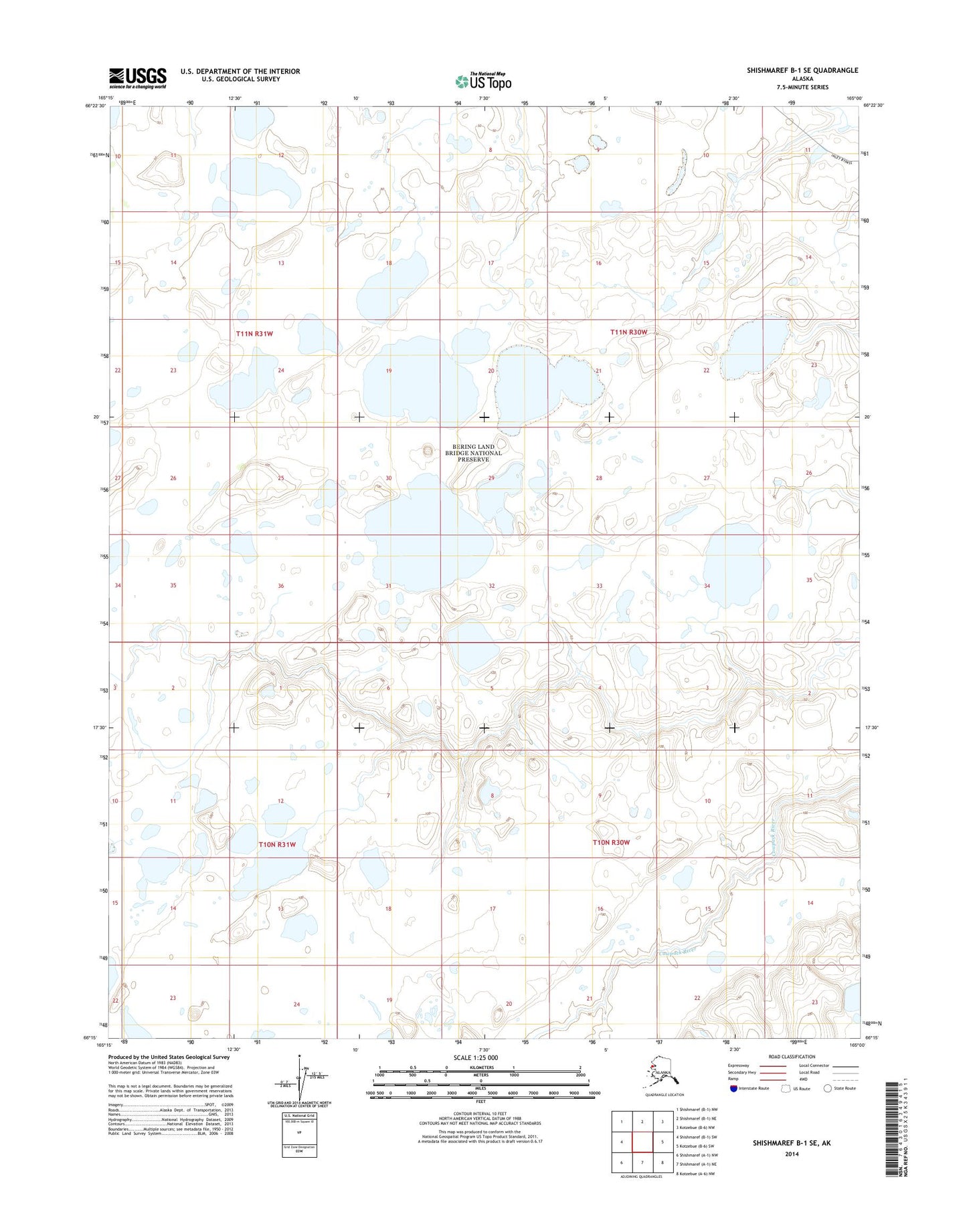 Shishmaref B-1 SE Alaska US Topo Map Image