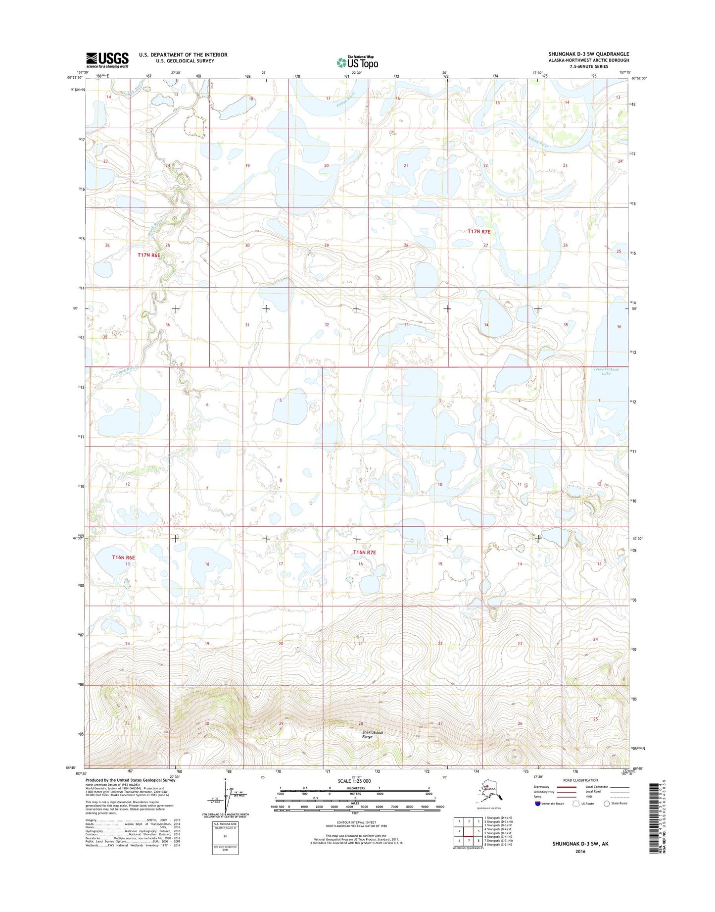 Shungnak D-3 SW Alaska US Topo Map Image