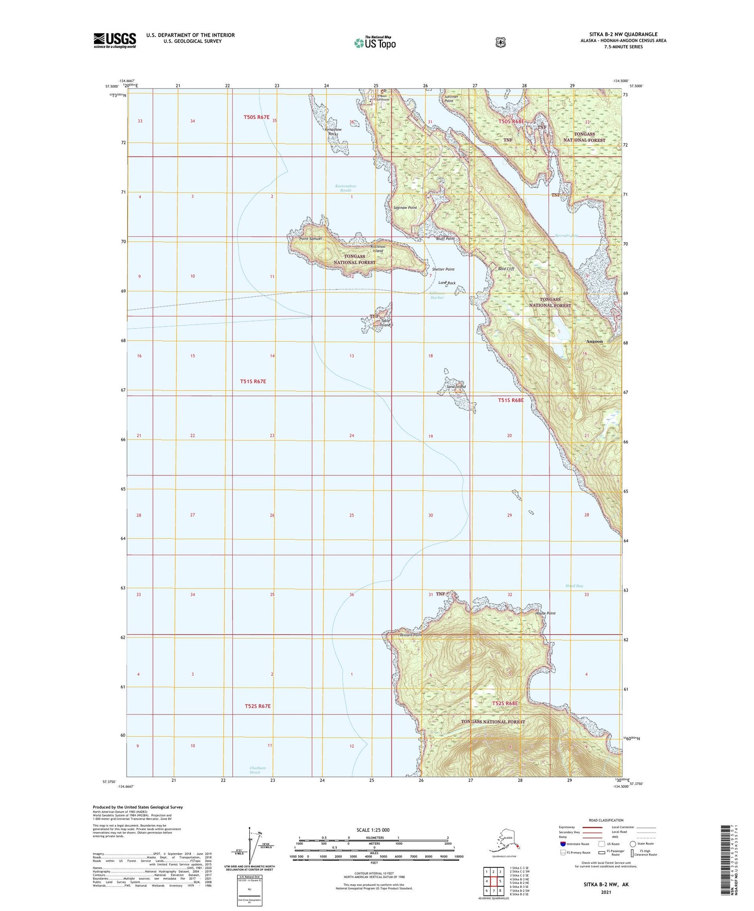Sitka B-2 NW Alaska US Topo Map Image
