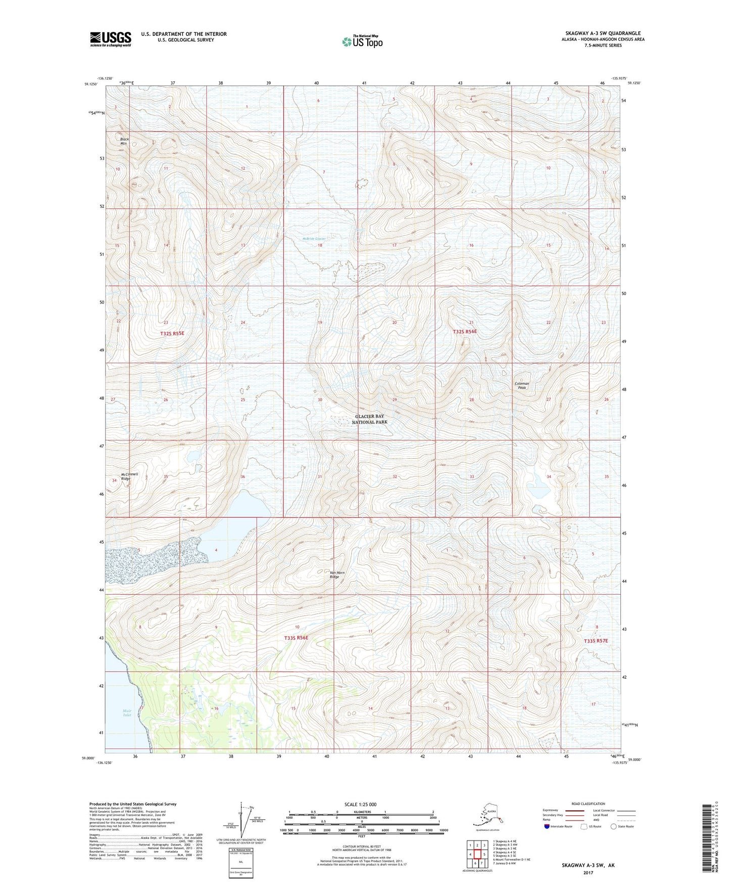 Skagway A-3 SW Alaska US Topo Map Image