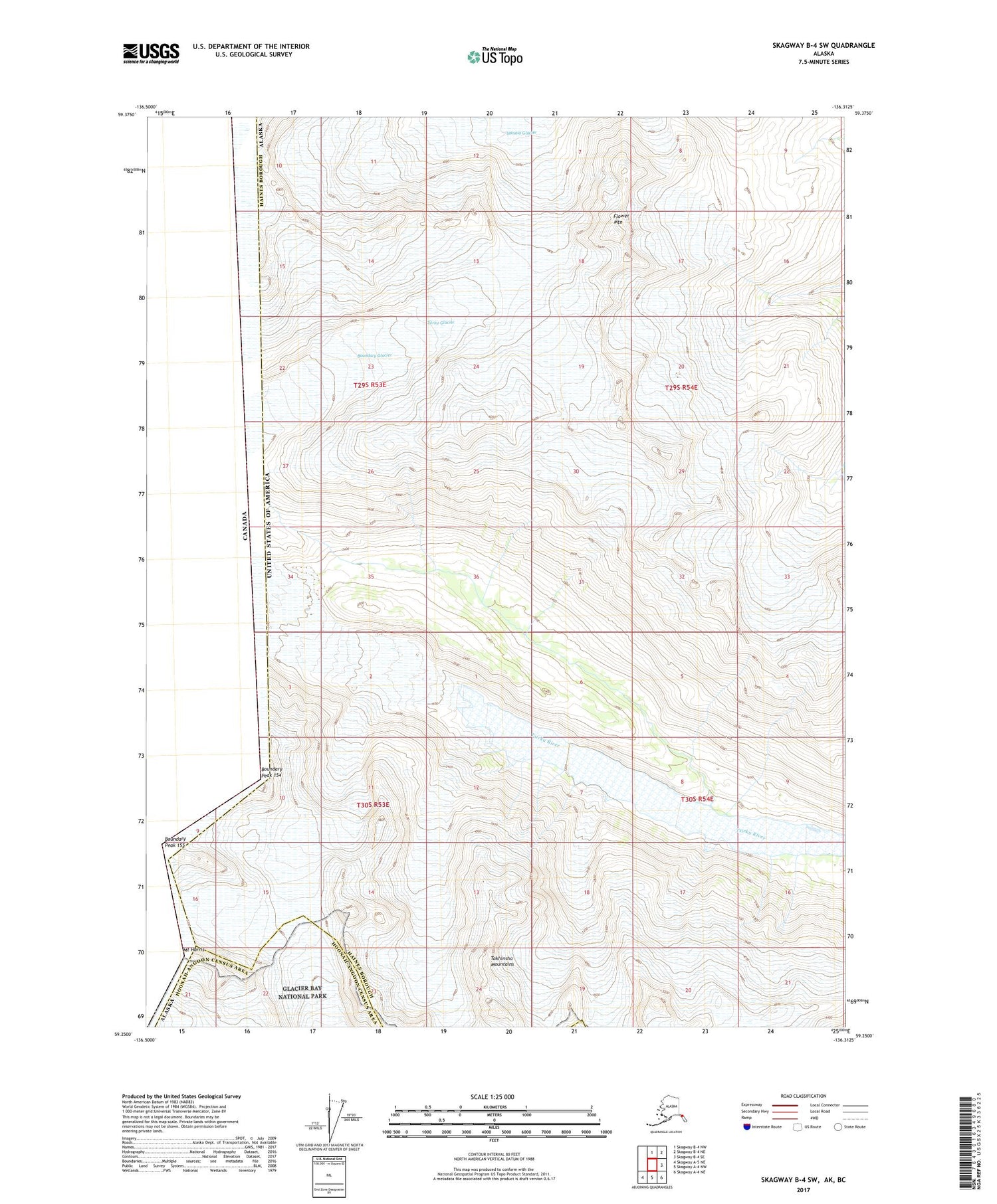 Skagway B-4 SW Alaska US Topo Map Image