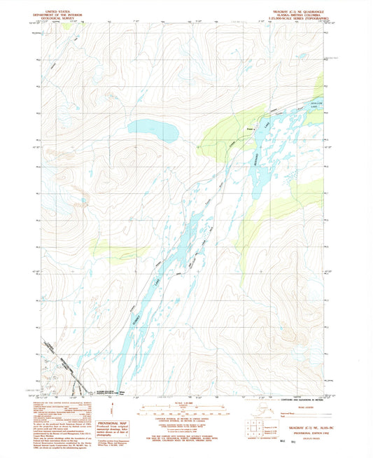 Classic USGS Skagway C-1 NE Alaska 7.5'x7.5' Topo Map Image