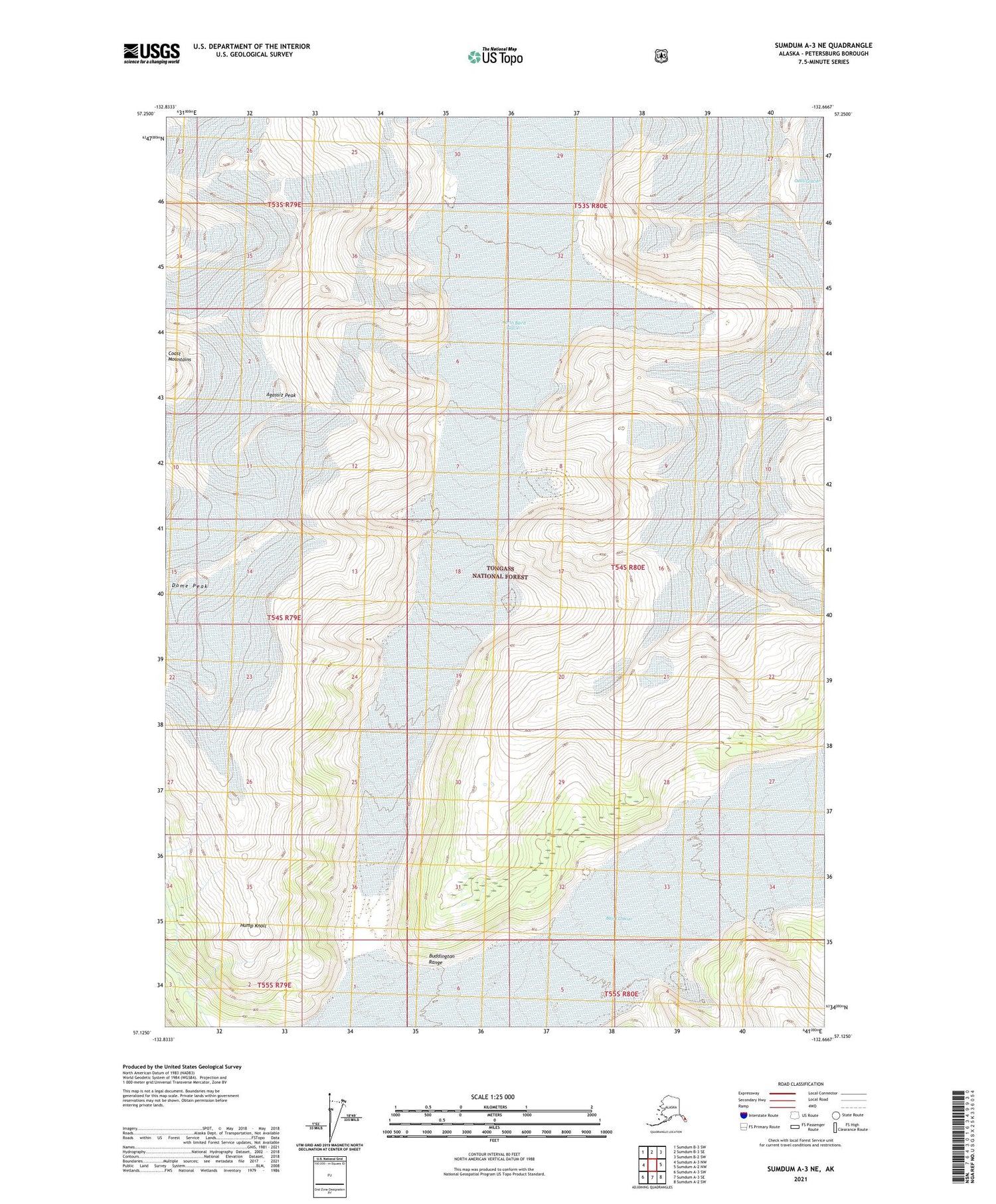 Sumdum A-3 NE Alaska US Topo Map Image