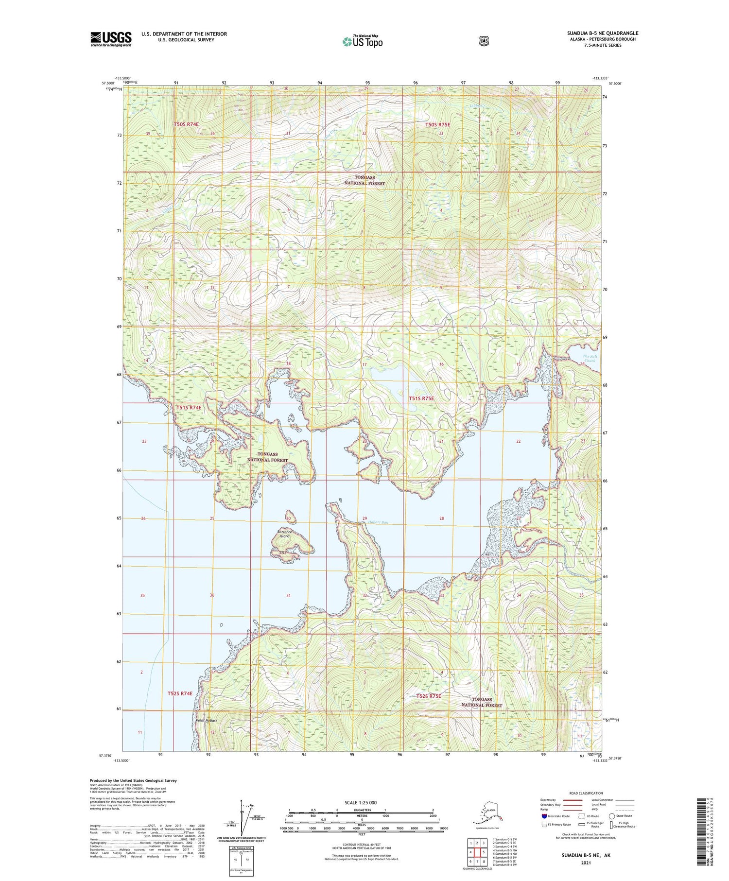 Sumdum B-5 NE Alaska US Topo Map Image