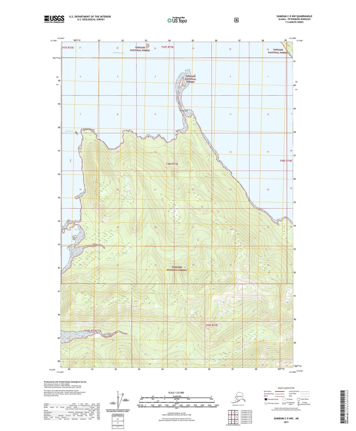 Sumdum C-5 NW Alaska US Topo Map Image