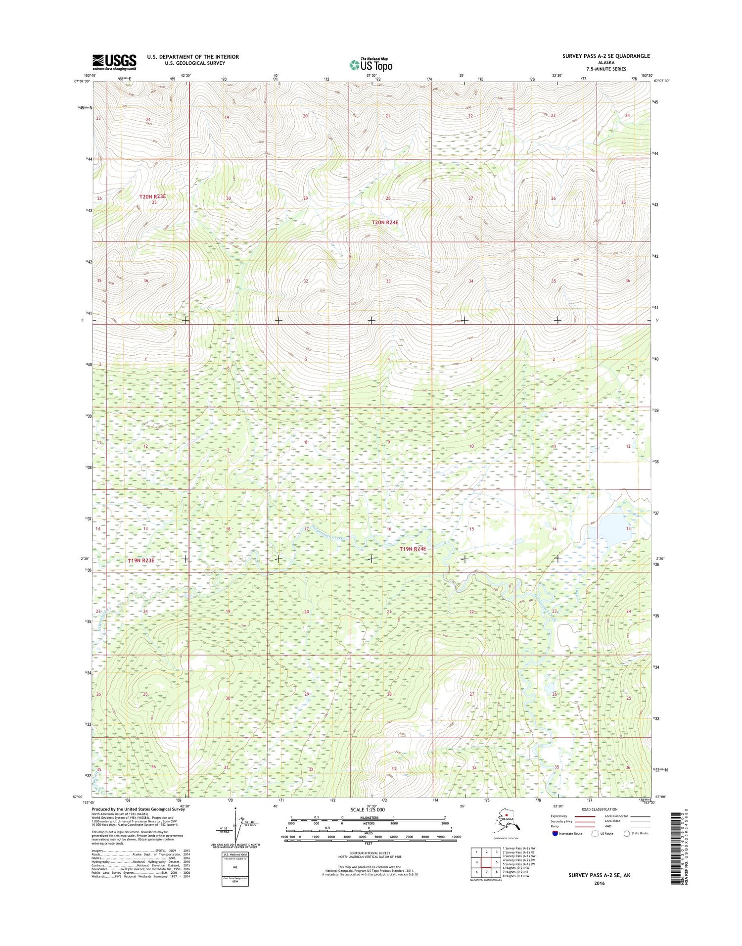 Survey Pass A-2 SE Alaska US Topo Map Image