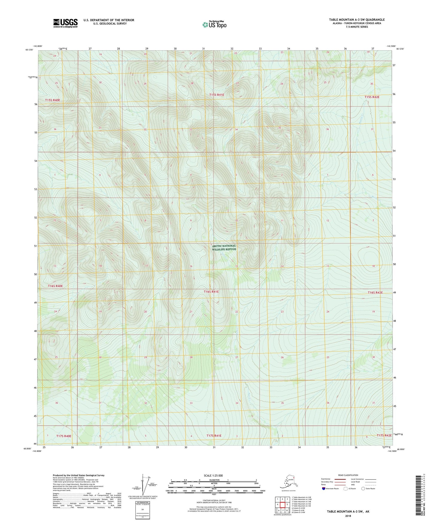 Table Mountain A-3 SW Alaska US Topo Map Image