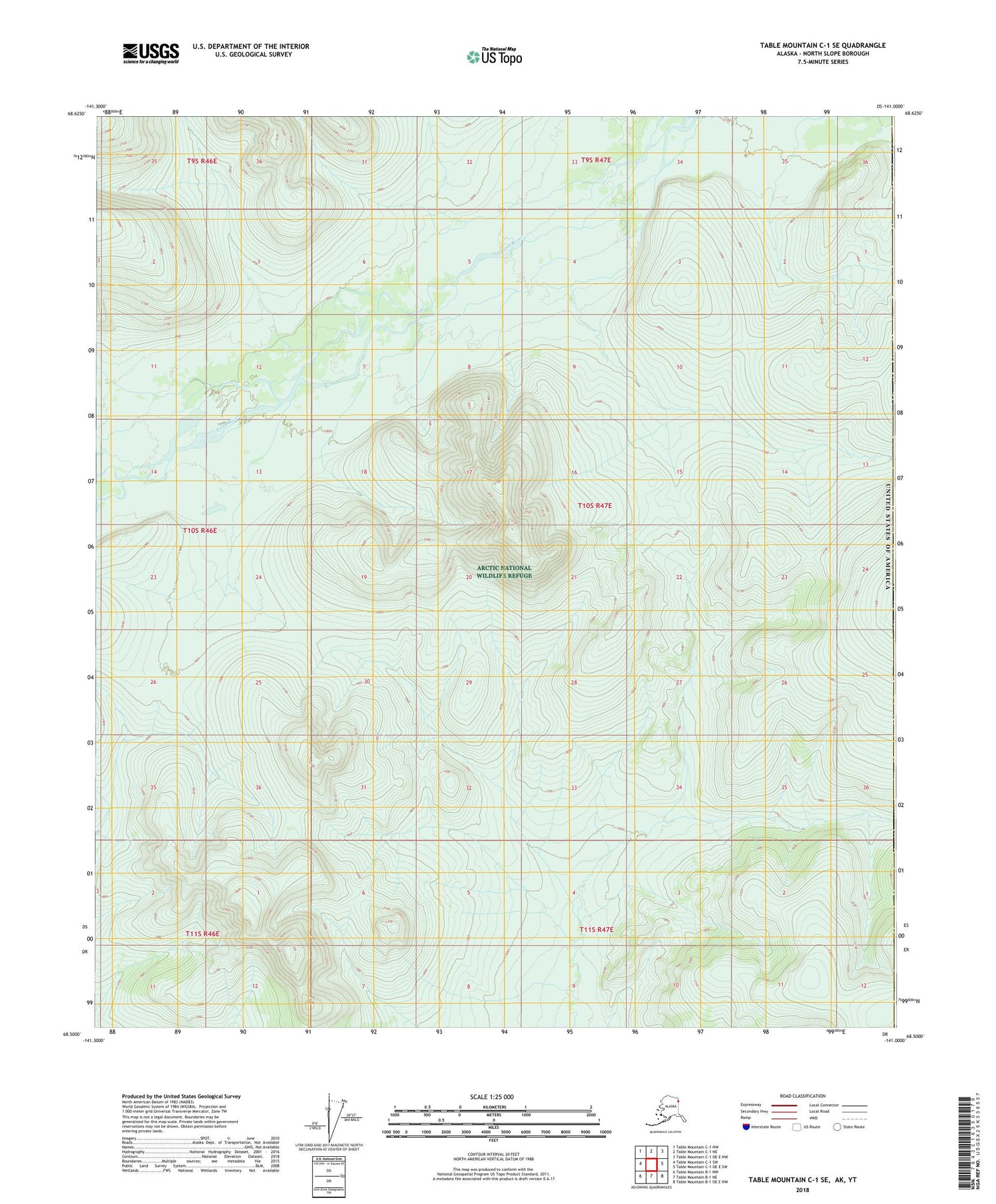 Table Mountain C-1 SE Alaska US Topo Map Image