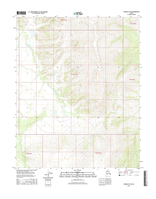 Tanana D-3 NE Alaska US Topo Map Image