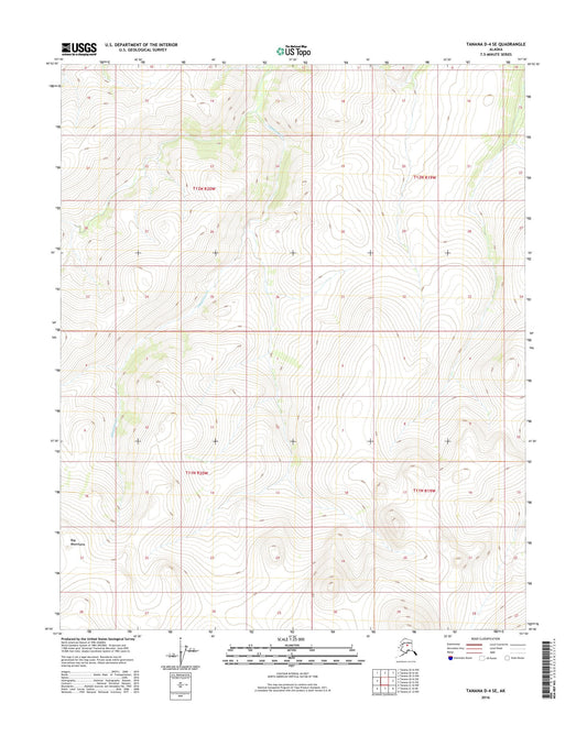 Tanana D-4 SE Alaska US Topo Map Image