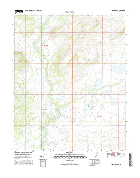 Tanana D-6 SW Alaska US Topo Map Image