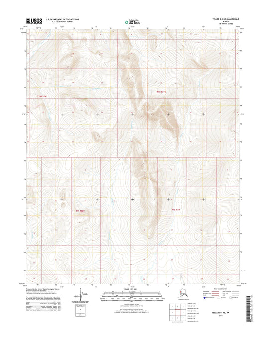 Teller B-1 NE Alaska US Topo Map Image