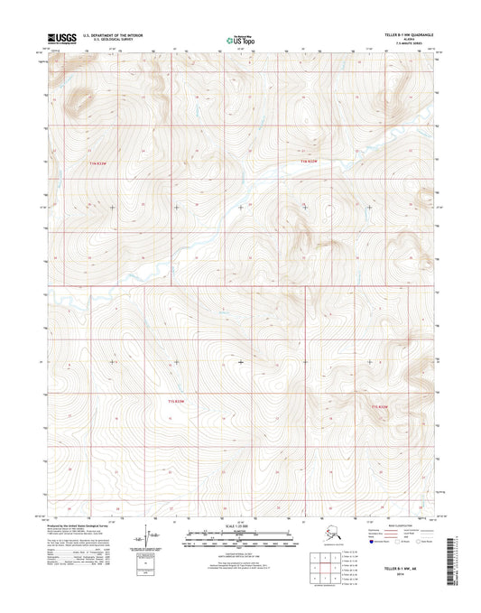 Teller B-1 NW Alaska US Topo Map Image